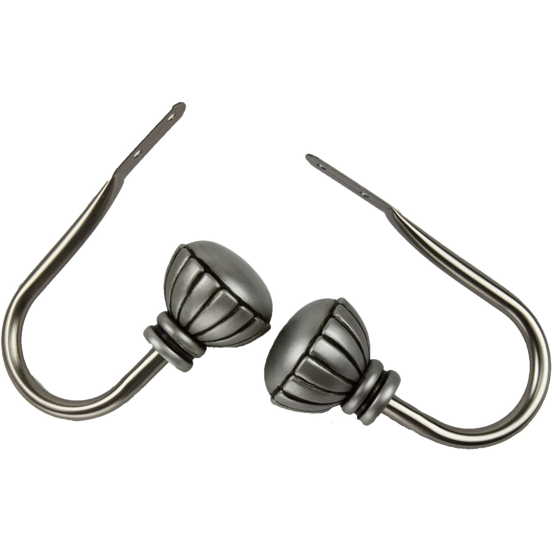 Rod Astamoda Yulania Holdback Pair - Satin Nickel