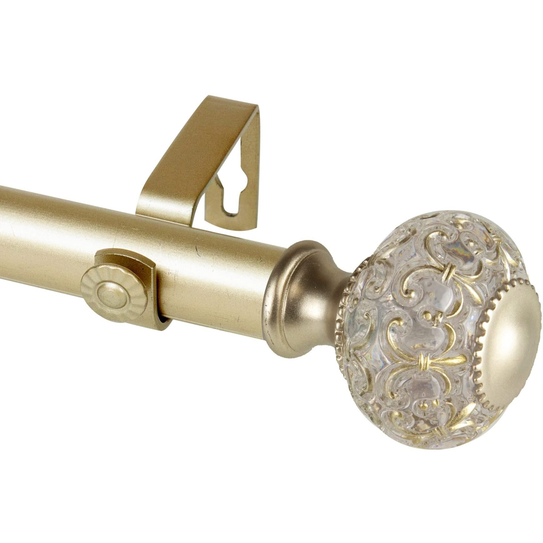 Rod Astamoda Elyse Curtain 1" OD 48-84 inch - Gold