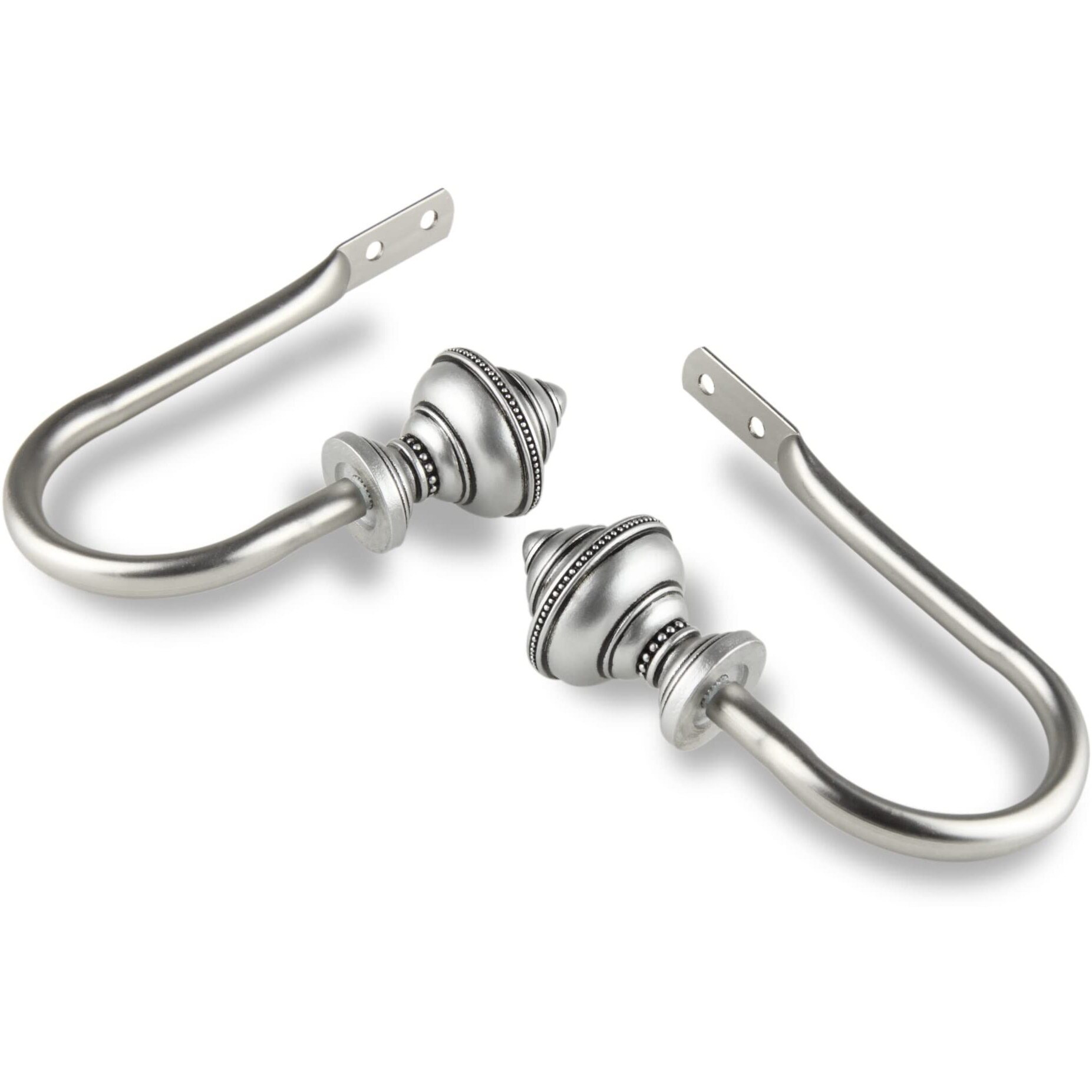 Rod Astamoda Augustus Curtain Holdback - Satin Nickel