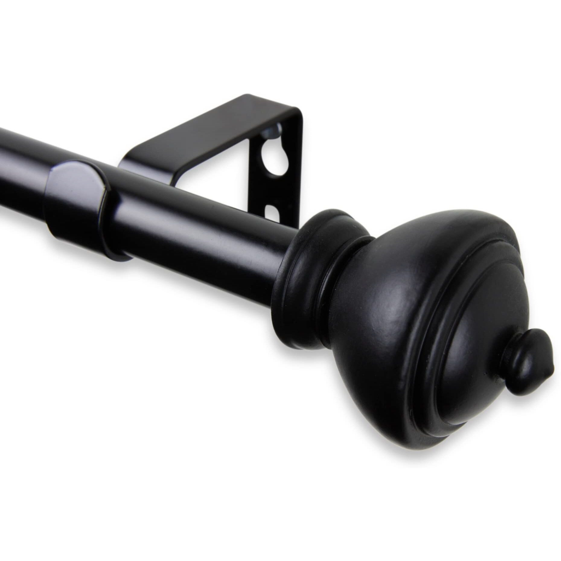 Rod Astamoda Giannie Curtain 5/8 inch Dia. 84-120 Inch - Black