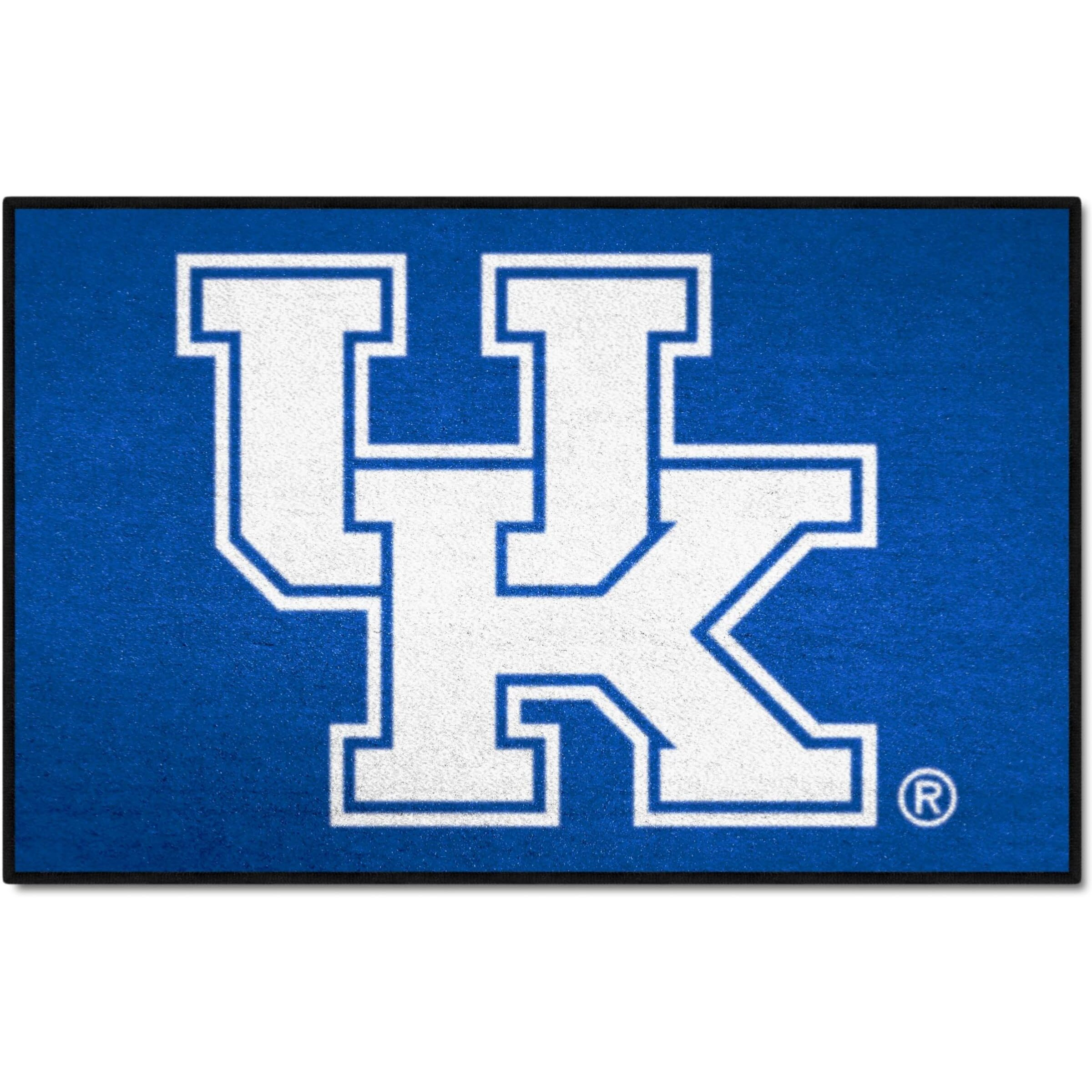 FANMATS NCAA University of Kentucky Wildcats Nylon Face Starter Rug , 19&quotx30"