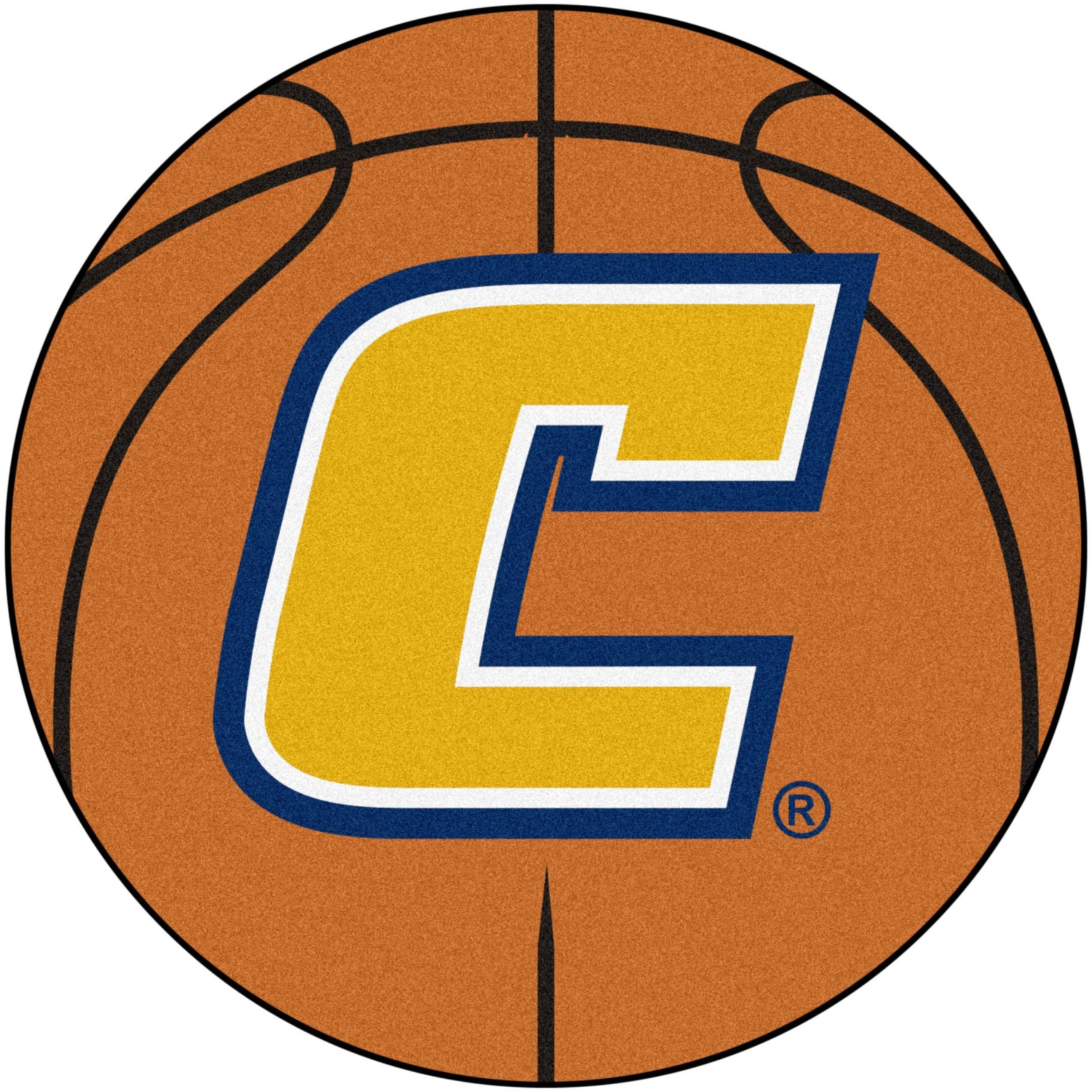 University Tennessee Chattanooga Basketball Rug - 27in. Diameter