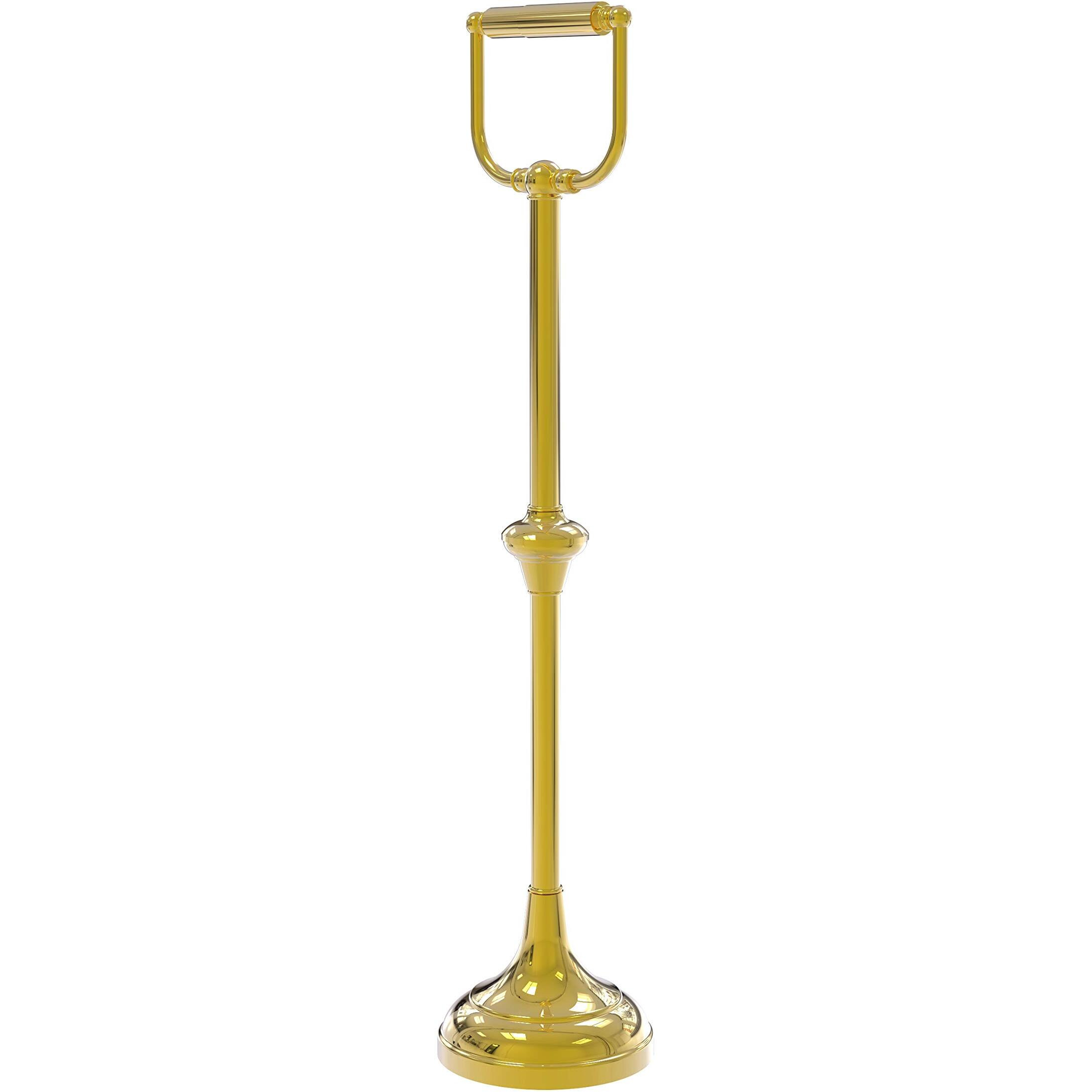 Allied Brass TS-24C-PB Free Holder Toilet Tissue Stand, Polished Brass