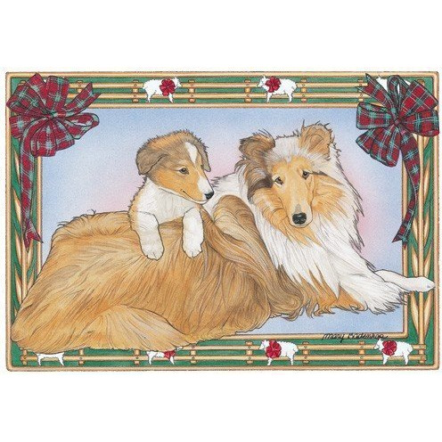 Pipsqueak Productions C860 Holiday Boxed Cards- Collie