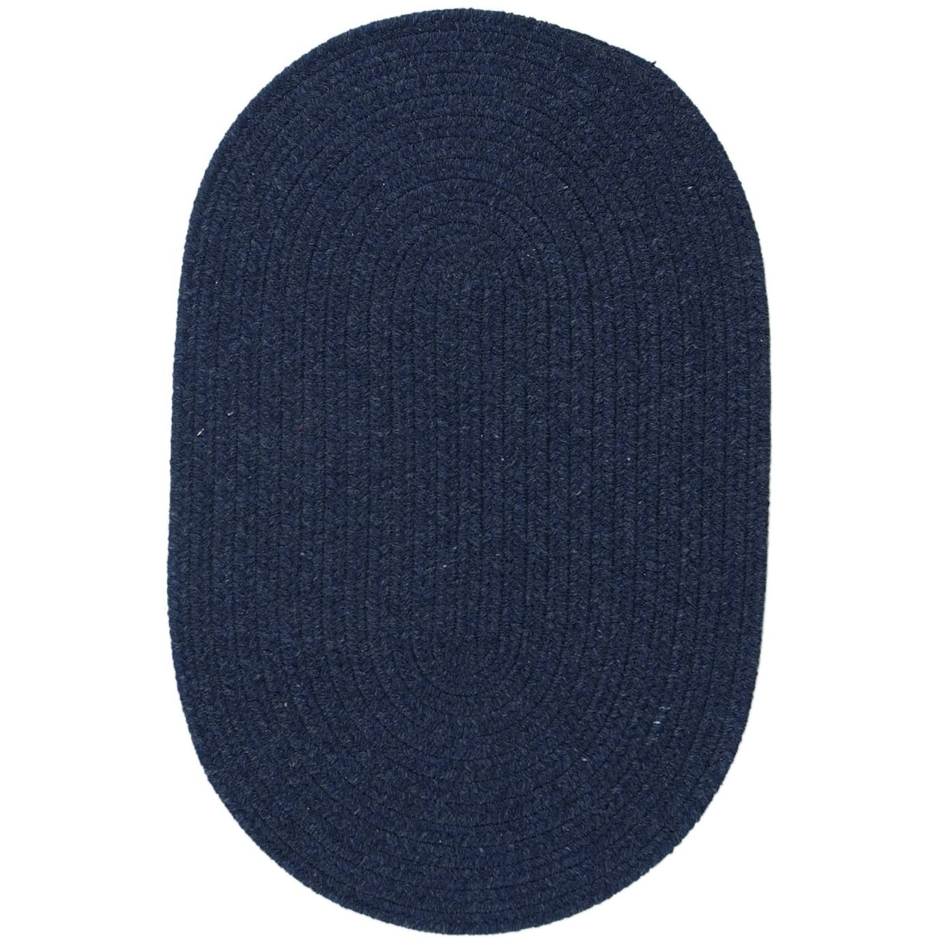 Solid Wool Blend Blue Moon Rug Rug Size Round 3'