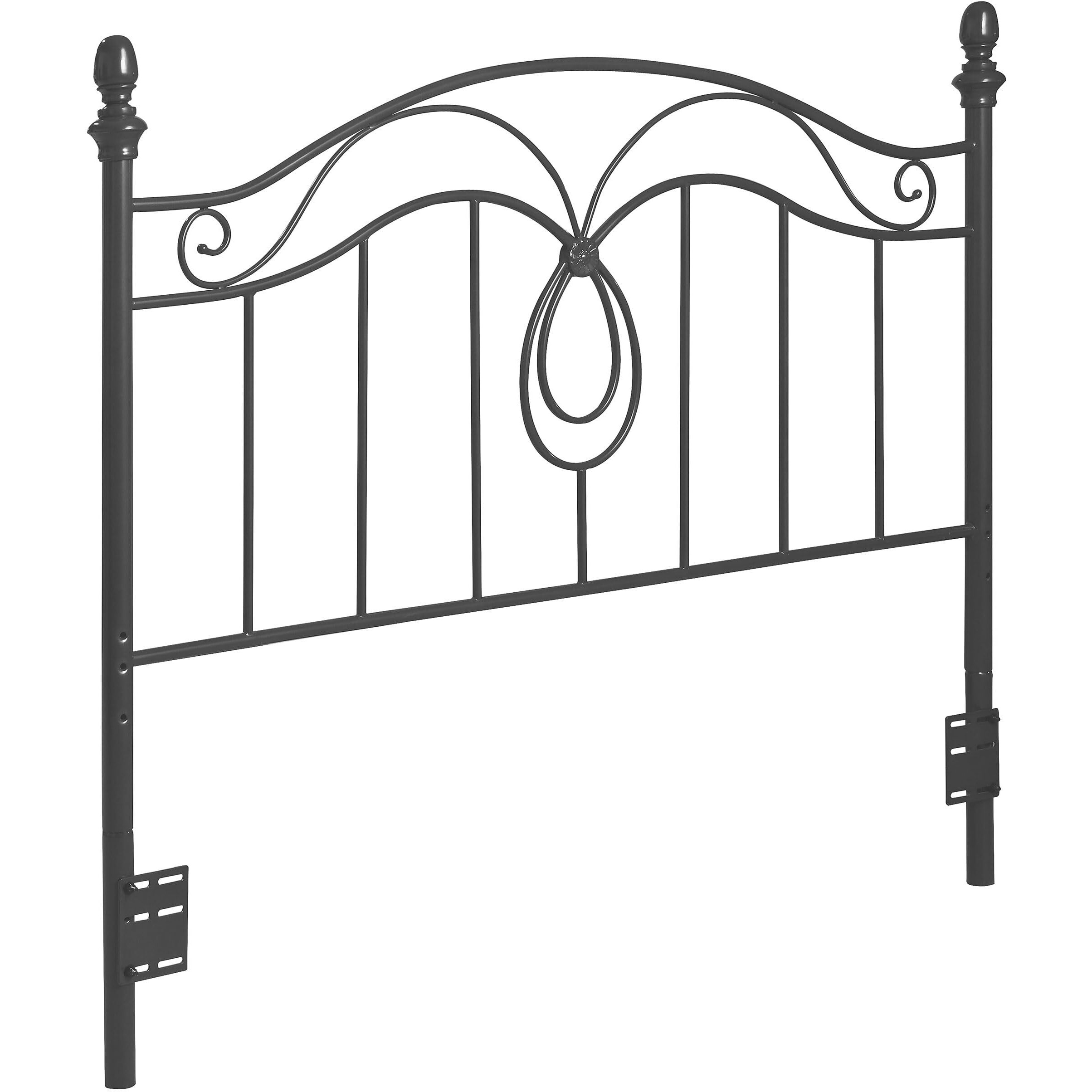 Coaster Home Furnishings Evan Traditional 52-inch Metal Open Frame Headboard for Bedroom Convertible Queen or Full Size Dark Grey 300197Q