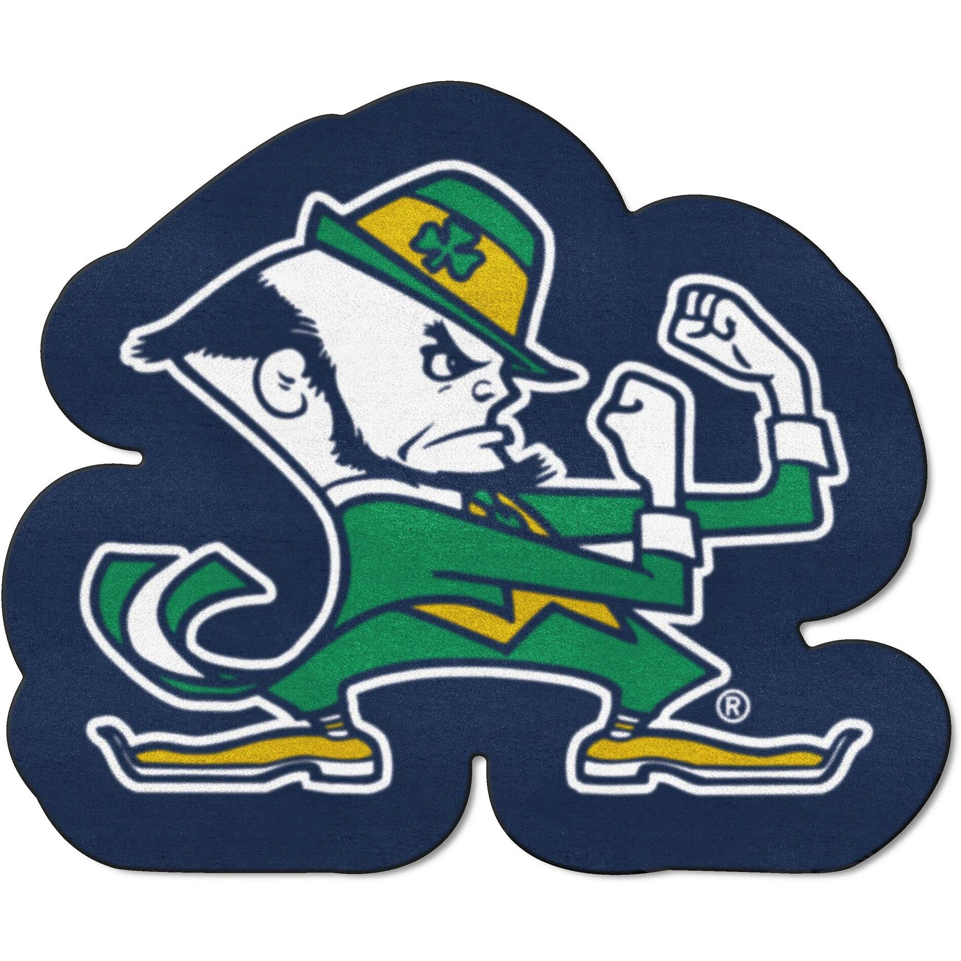 FANMATS NCAA Notre Dame College Sports Team Logo Nylon Carpet Home Decorative Area Rug Entry Mascot Floor Mat