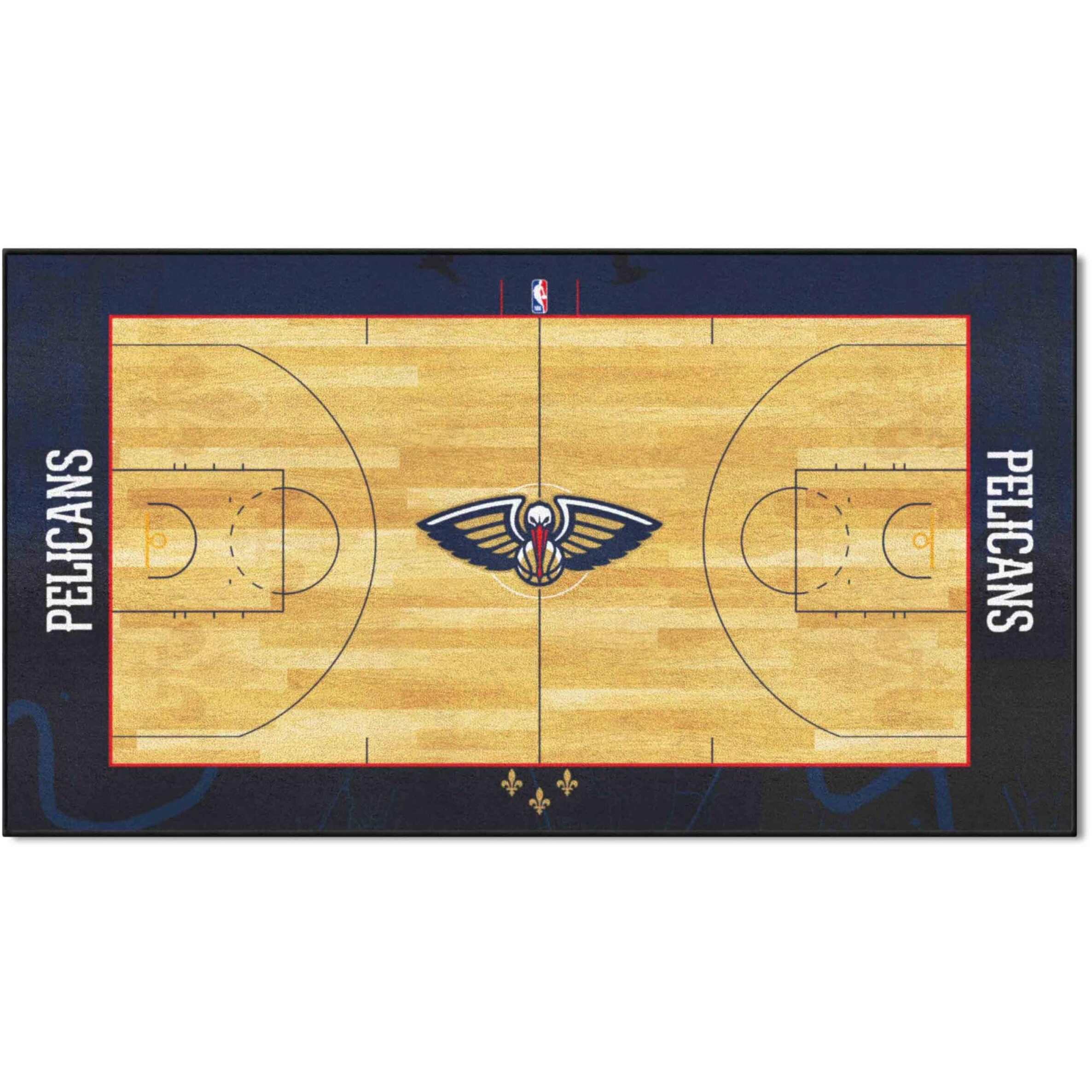 FANMATS 9498 NBA New Orleans Pelicans Nylon Face NBA Court Runner-Small , 24x44