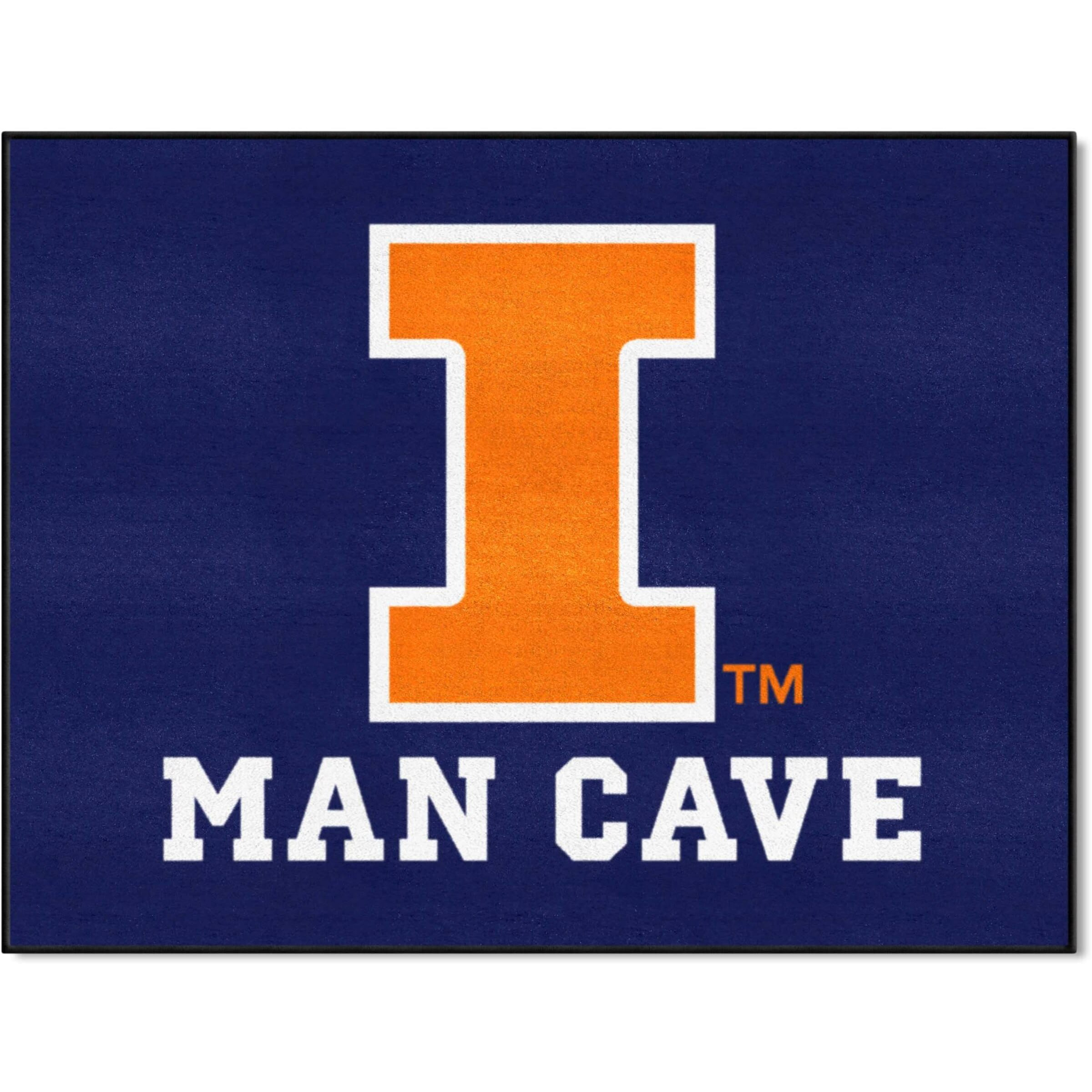 FANMATS 14641 University of Illinois All-Star Mat - Man Cave | Blue | 33.75&quotx42.5" | Block I Primary Logo