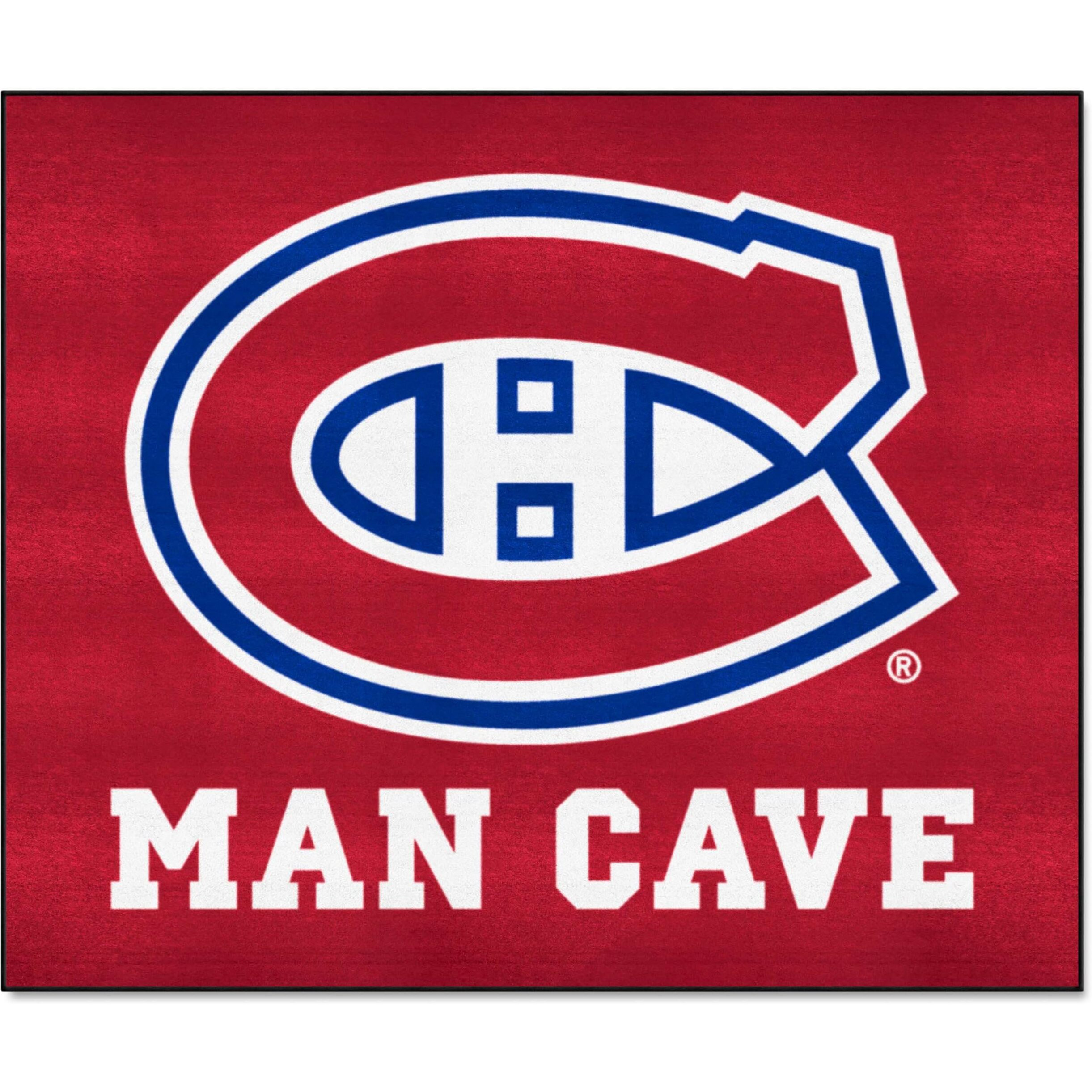 FANMATS 14447 Montreal Canadiens Man Cave UltiMat Rug - 5ft. x 8ft. | Sports Fan Area Rug, Home Decor Rug and Tailgating Mat