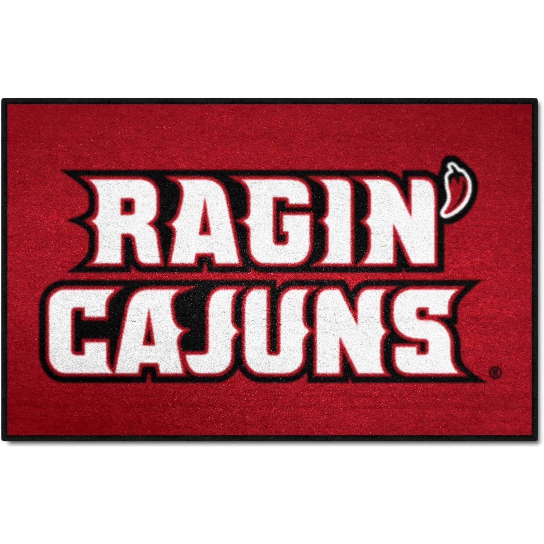 FANMATS Louisiana-Lafayette Sports Team Logo Starter Rug 19&quotx30"