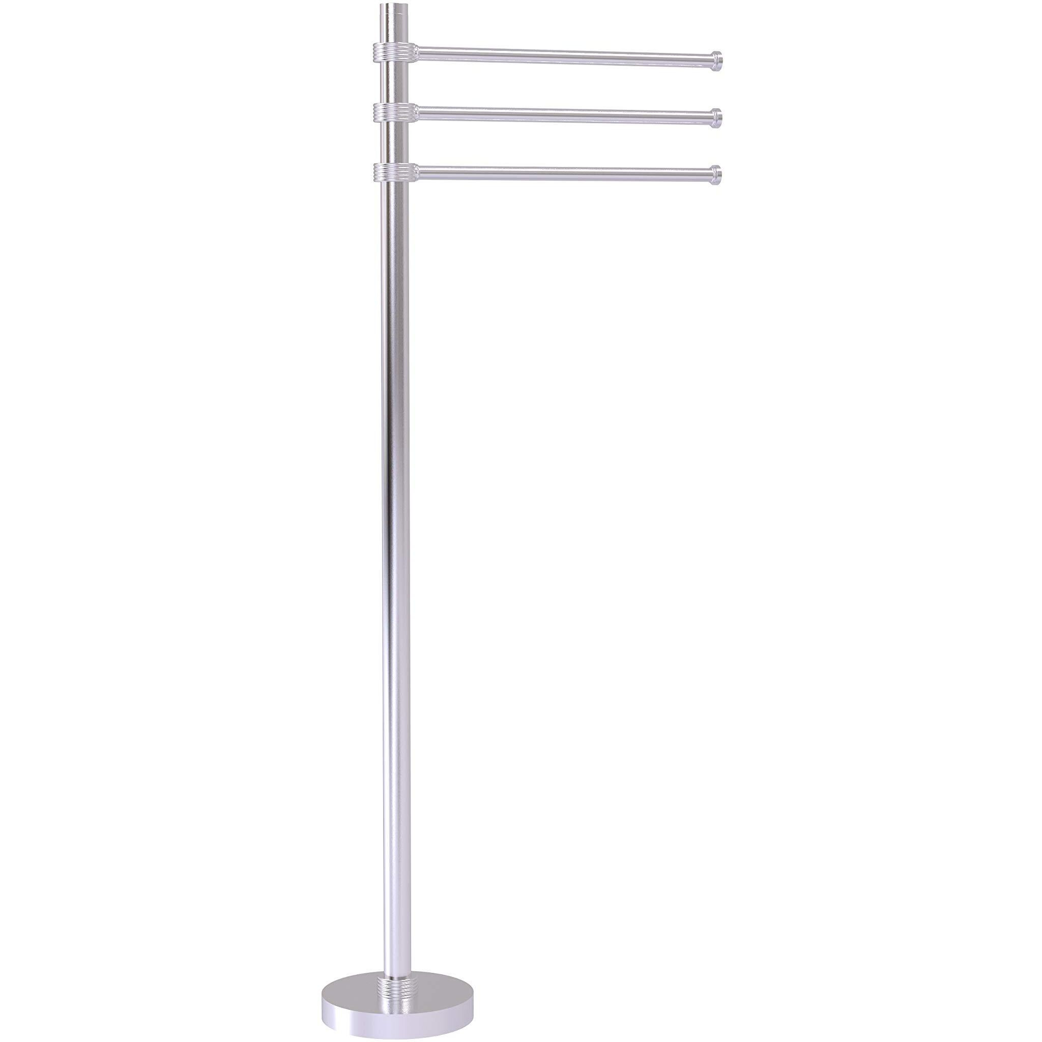Allied Brass TS-45G 3 Pivoting 12 Inch Arms Towel Stand, Satin Chrome