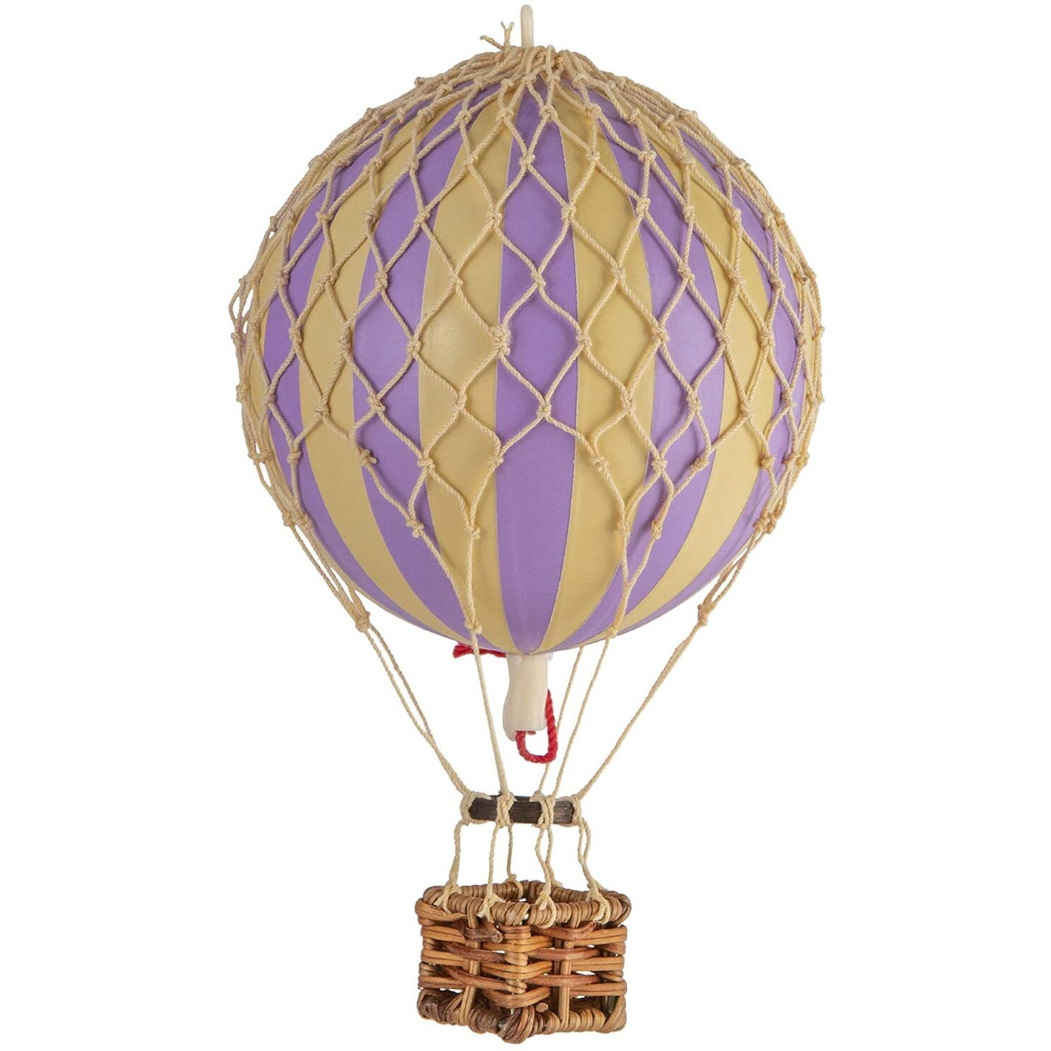 Authentic Models, Floating The Skies Air Balloon, Hanging Home Decor - 5.3 Inch Height, Historic Hot Air Balloon Model for Home Decor, Detailed Vintage Decorations to Hang from Ceiling - Lavender