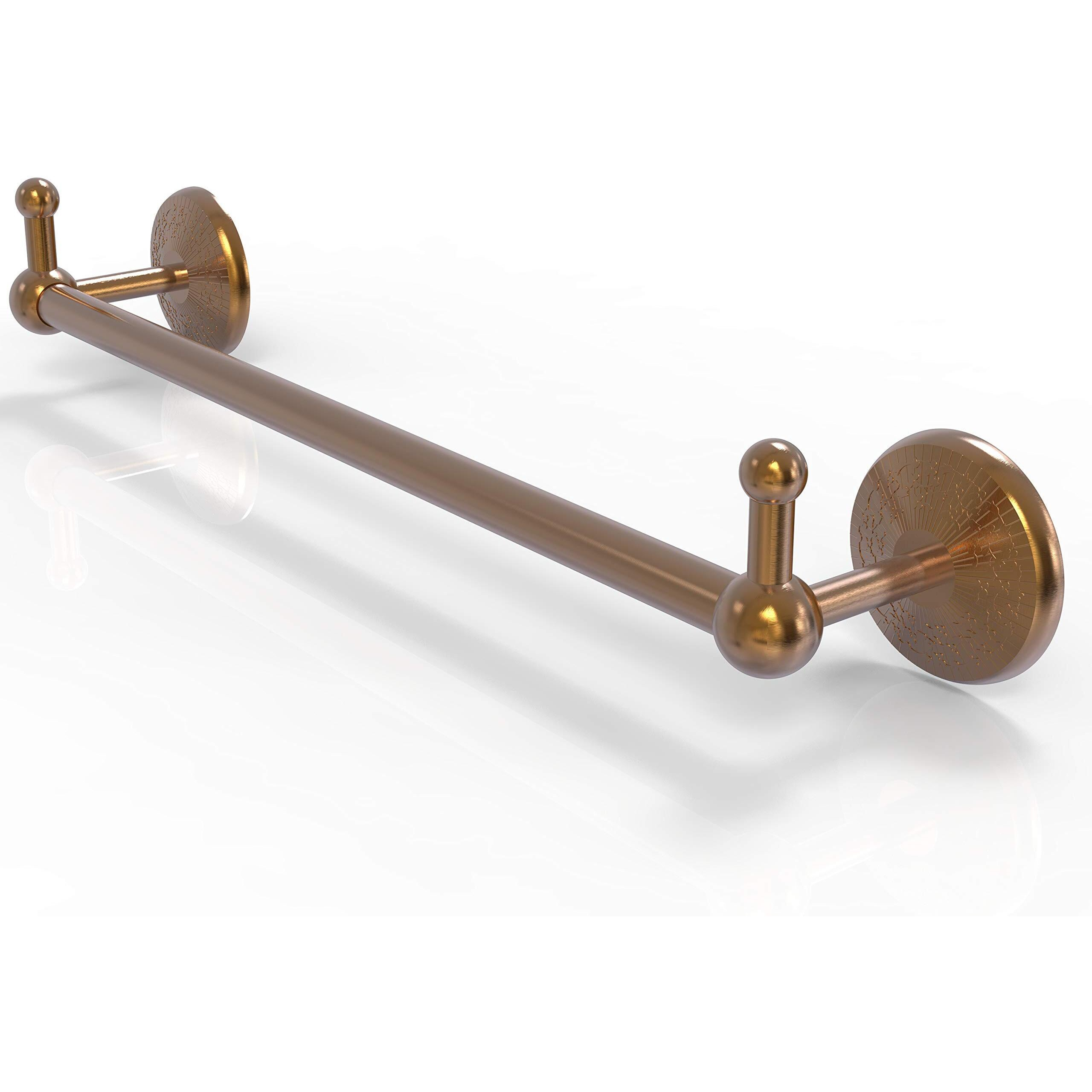 Allied Brass PMC-41-24-PEG Prestige Monte Carlo Collection 24 Inch Integrated Hooks Towel Bar, 24", Brushed Bronze