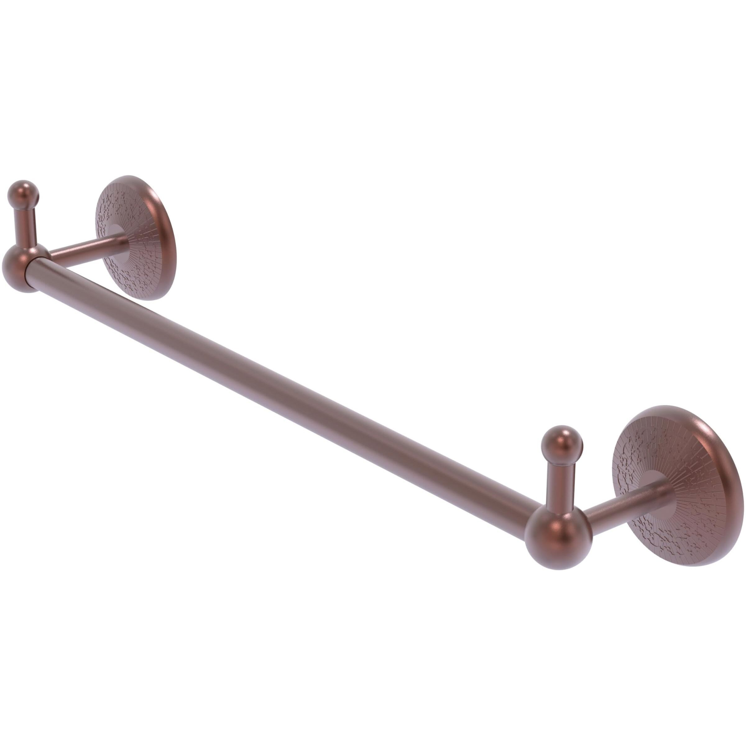 Allied Brass PMC-41-30-PEG Prestige Monte Carlo Collection 30 Inch Integrated Hooks Towel Bar, 30", Antique Copper
