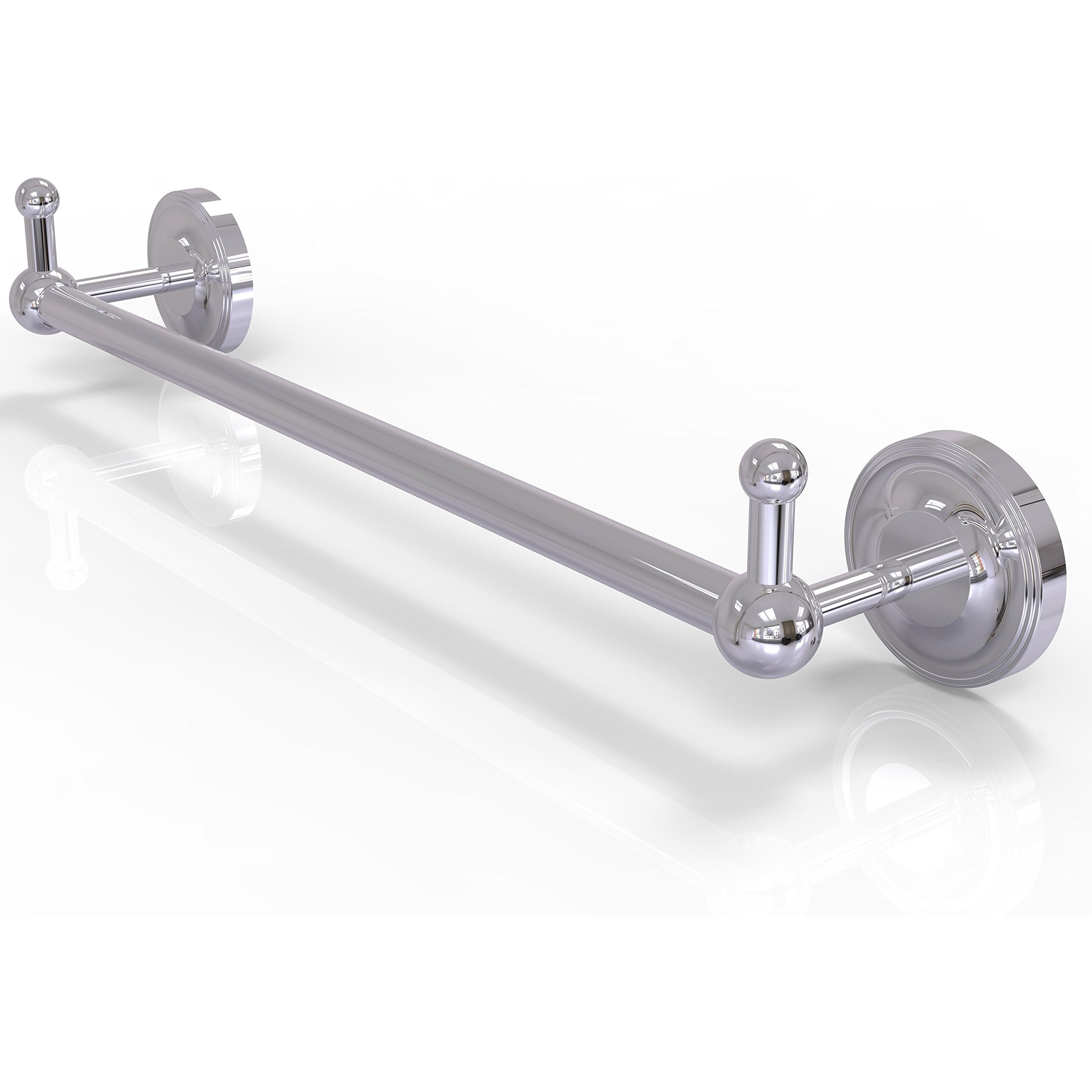 Allied Brass PR-41-36-PEG Prestige Regal Collection 36 Inch Integrated Hooks Towel Bar, 36", Polished Chrome