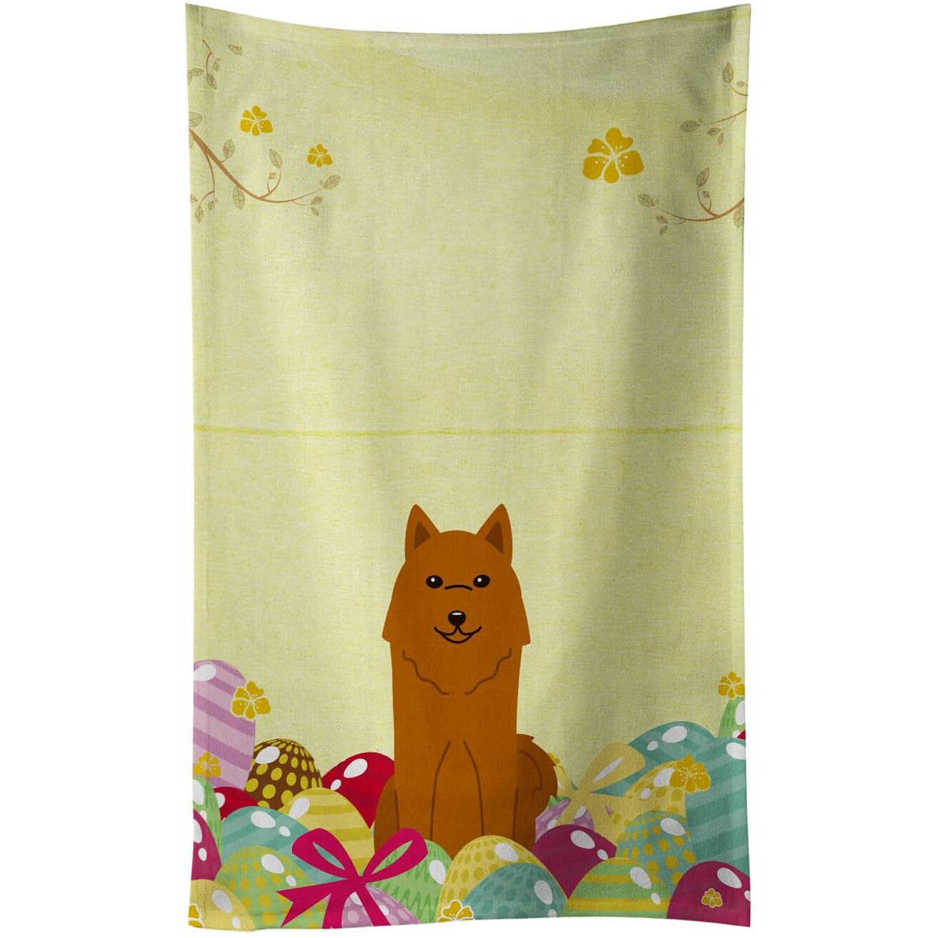 Caroline's Treasures BB6022KTWL Easter Eggs Karelian Bear Dog Kitchen Towel Dish Cloths Guest Hand Towel Decorative Bathroom Towel for Face,Tea, Dishcloth, Kitchen and Bath