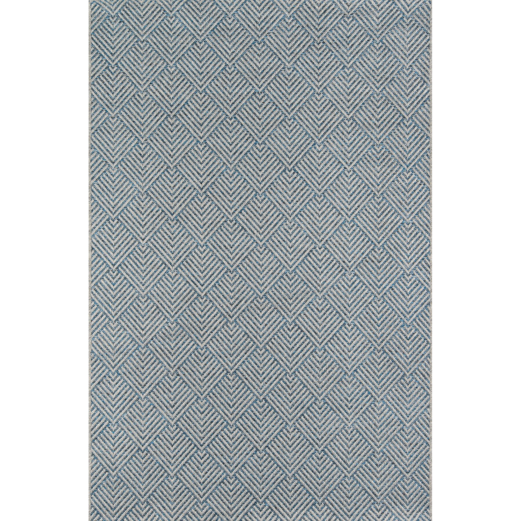 Momeni Rugs Como Contemporary Geometric Indoor Outdoor Area Rug, 3'11" X 5'7", Blue