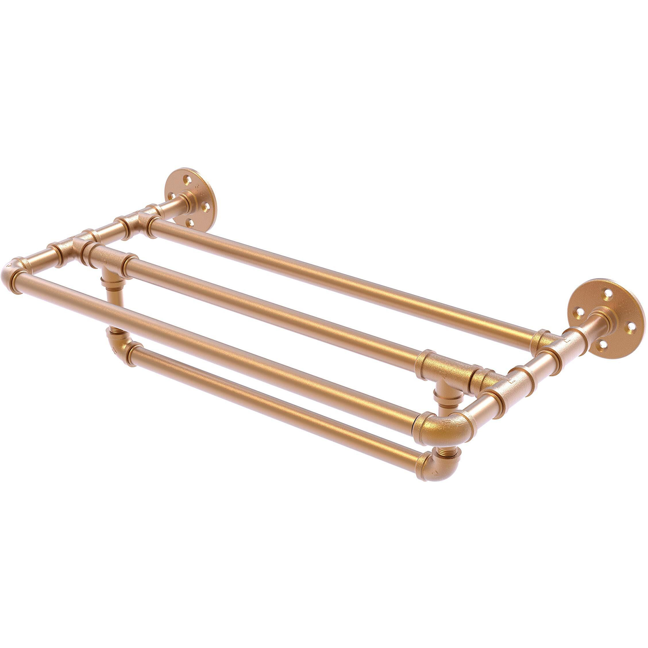 Allied Brass P-240-30-TSTB Pipeline Collection 30 Inch Wall Mounted Bar Towel Shelf, 30", Brushed Bronze