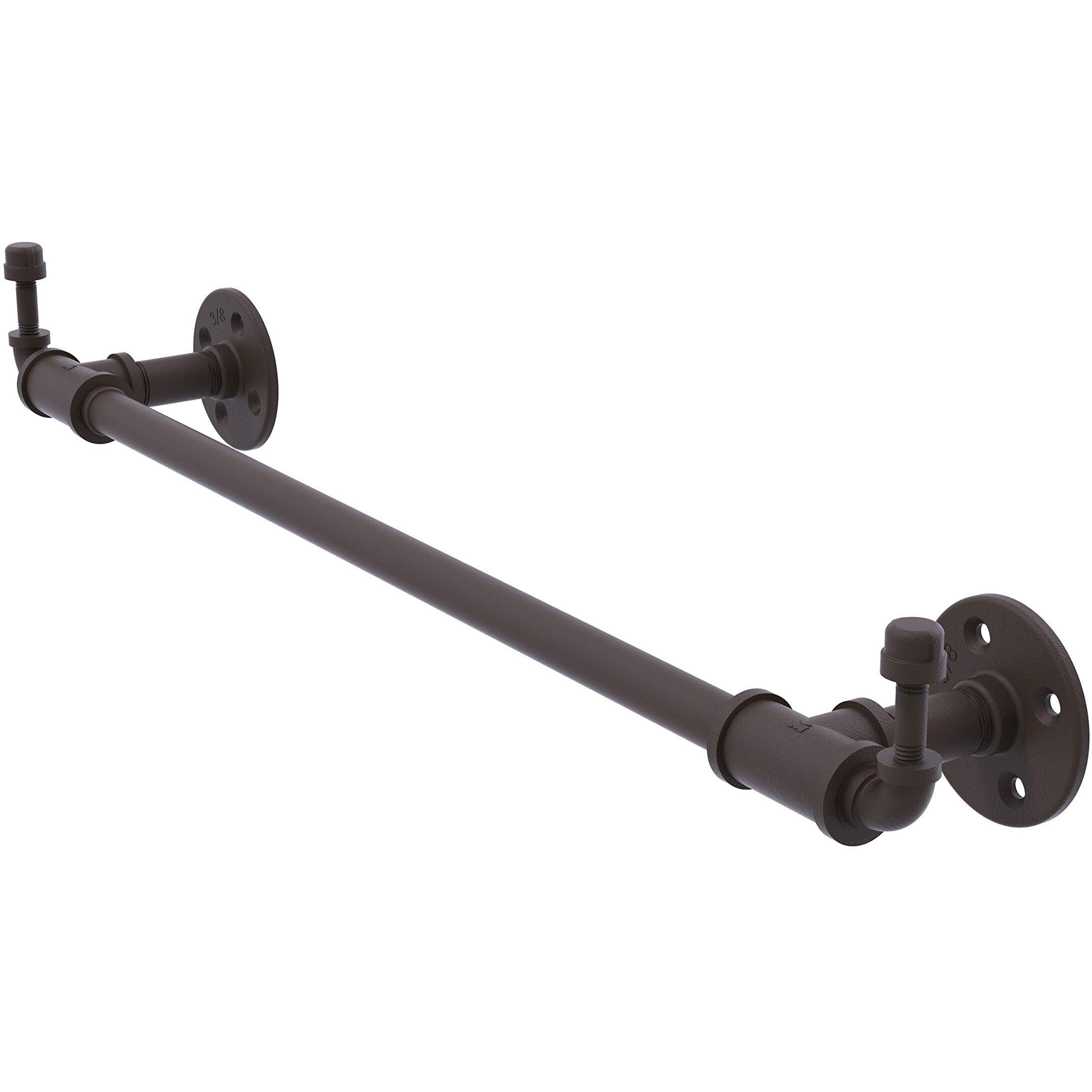 Allied Brass P-250-30-TBHK Pipeline Collection 30 Inch Integrated Hooks Towel Bar, 30", Oil Rubbed Bronze