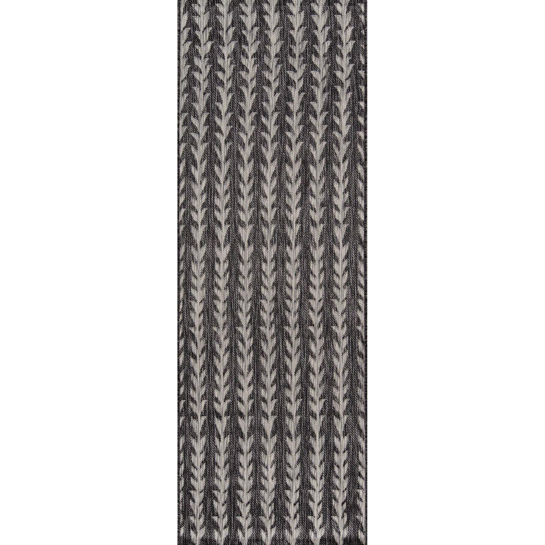 Novogratz by Momeni Rugs Villa Collection Amalfi Indoor/Outdoor Area Rug, 2'7" x 7'6" Runner, Charcoal