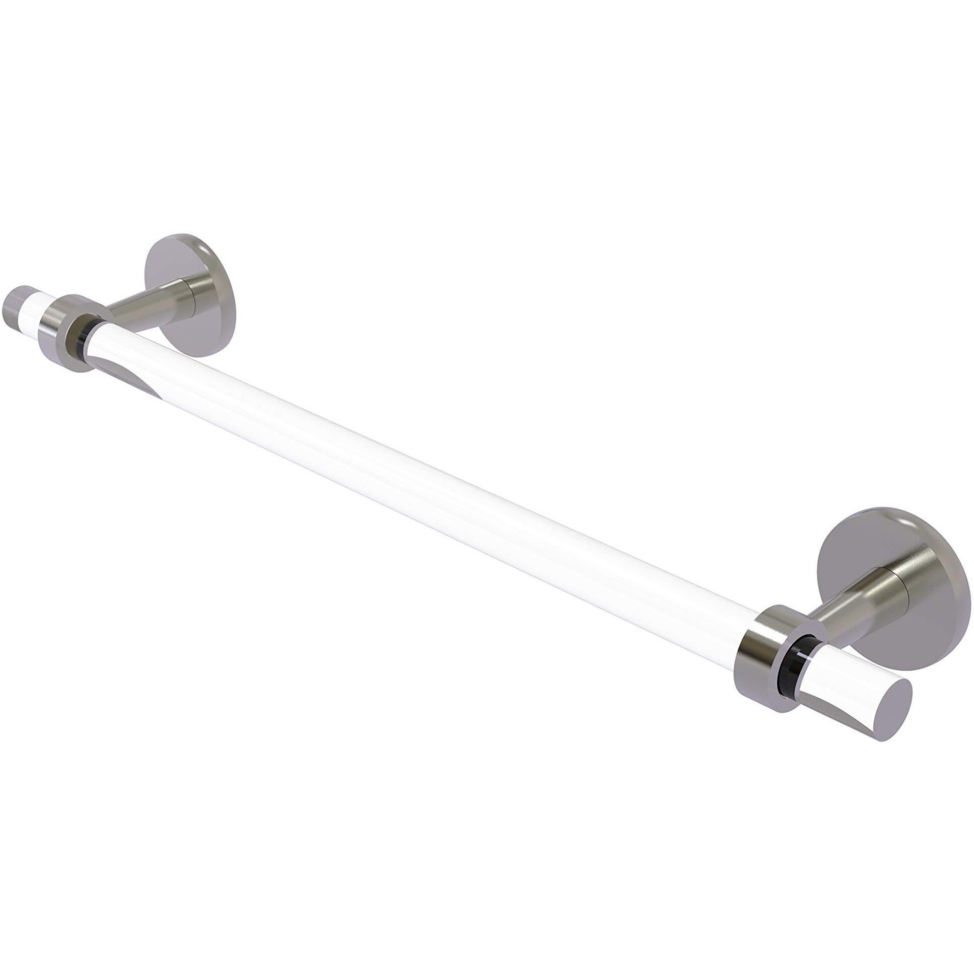 Allied Brass CV-41-18 Clearview Collection 18 Inch Towel Bar, Satin Nickel