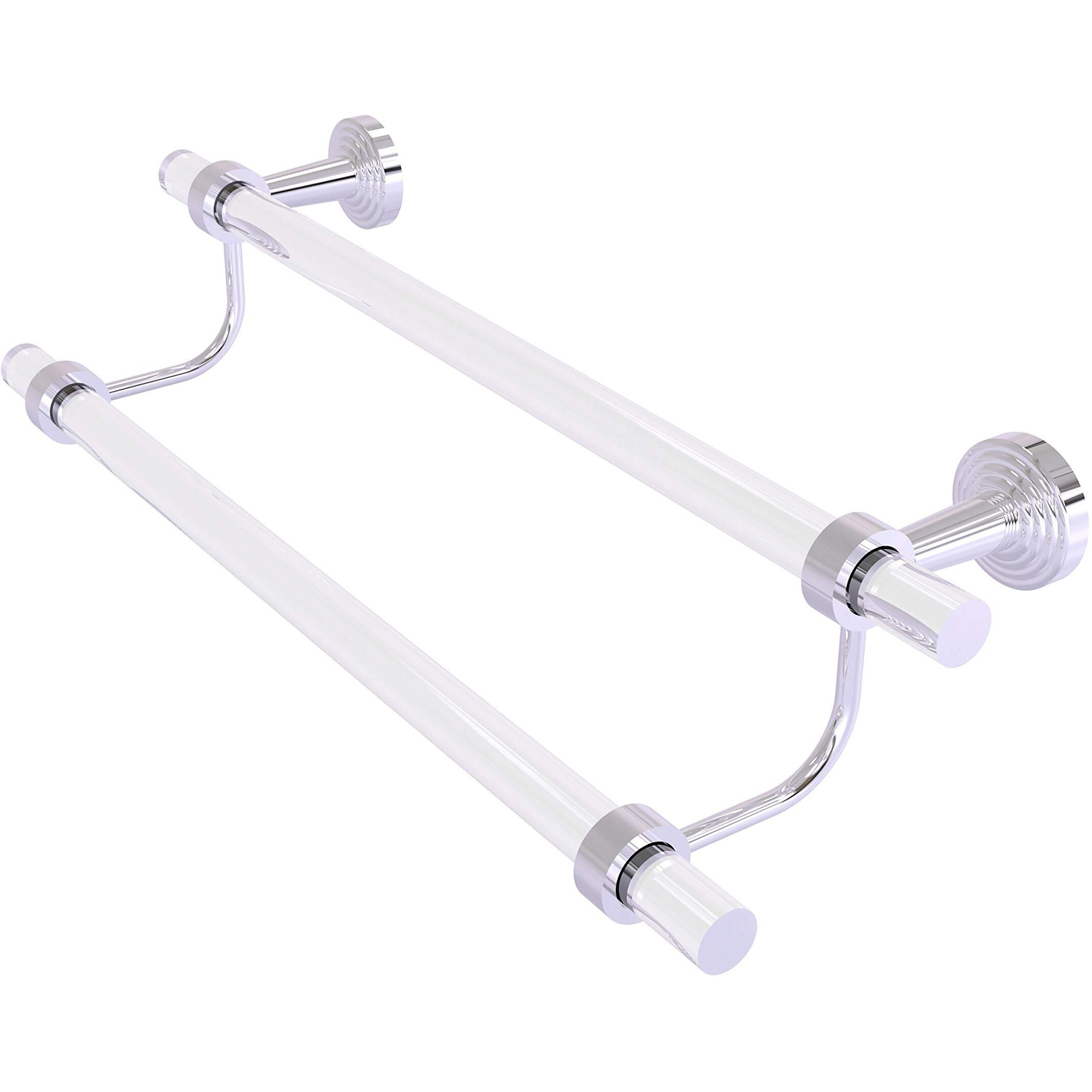 Allied Brass PB-72-24 Pacific Beach Collection 24 Inch Double Towel Bar, Polished Chrome