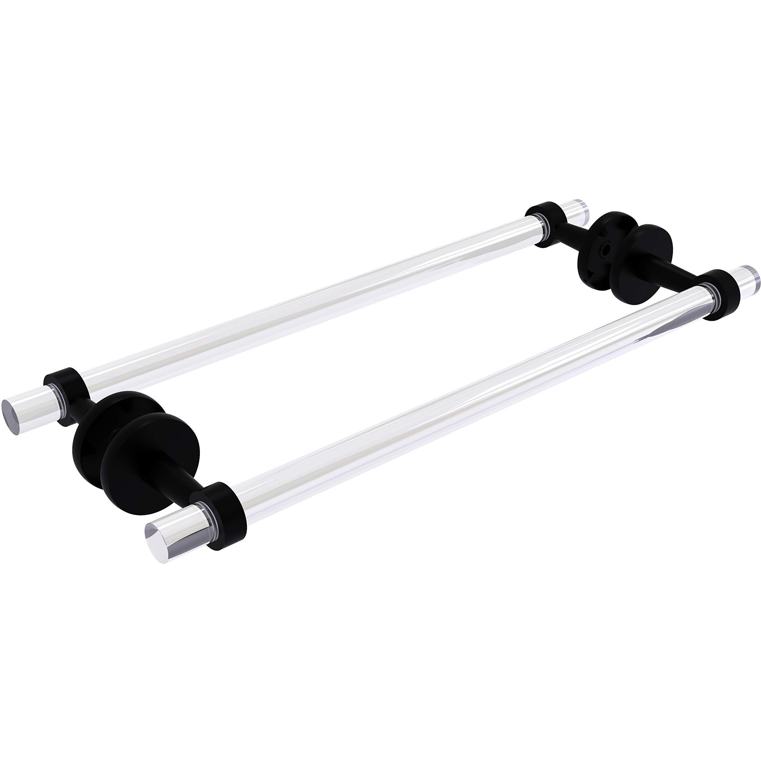 Allied Brass CV-41-BB-18 Clearview Collection 18 Inch Back Shower Door Towel Bar, Matte Black