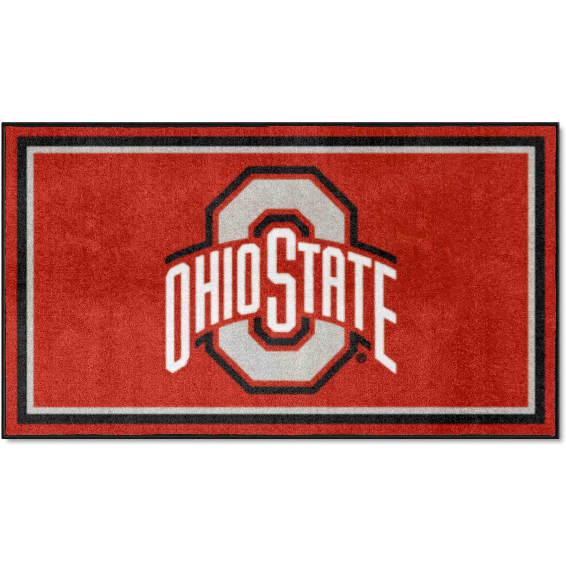 FANMATS 19751 NCAA Ohio State Buckeyes 3ft. x 5ft. Plush Area Rug | Sports Fan Area Rug, Home Decor Rug and Tailgating Mat