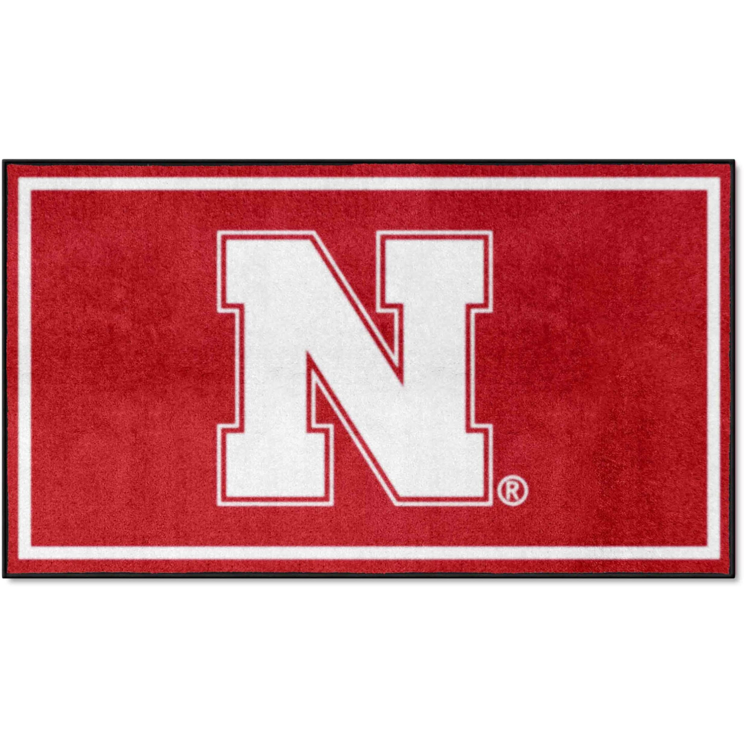 FANMATS 19780 NCAA Nebraska Cornhuskers 3ft. x 5ft. Plush Area Rug | Sports Fan Area Rug, Home Decor Rug and Tailgating Mat