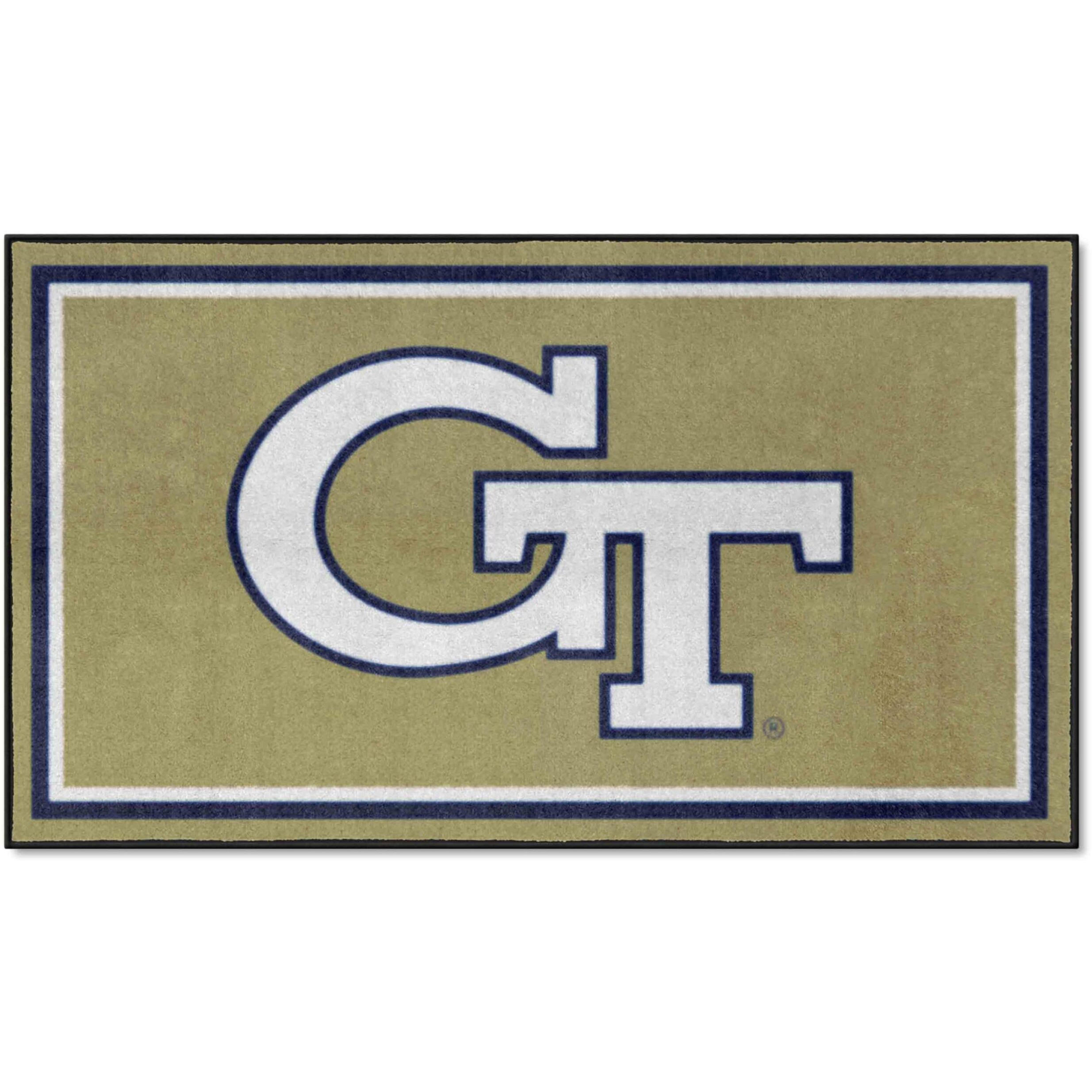 FANMATS 19743 NCAA Georgia Tech Yellow Jackets 3ft. x 5ft. Plush Area Rug | Sports Fan Area Rug, Home Decor Rug and Tailgating Mat