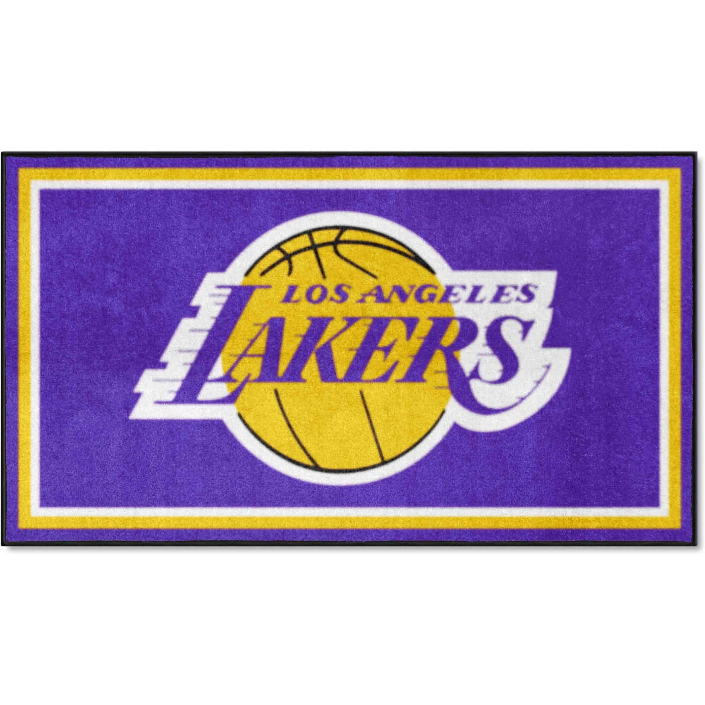 FANMATS 19840 NBA Los Angeles Lakers 3ft. x 5ft. Plush Area Rug | Sports Fan Area Rug, Home Decor Rug and Tailgating Mat
