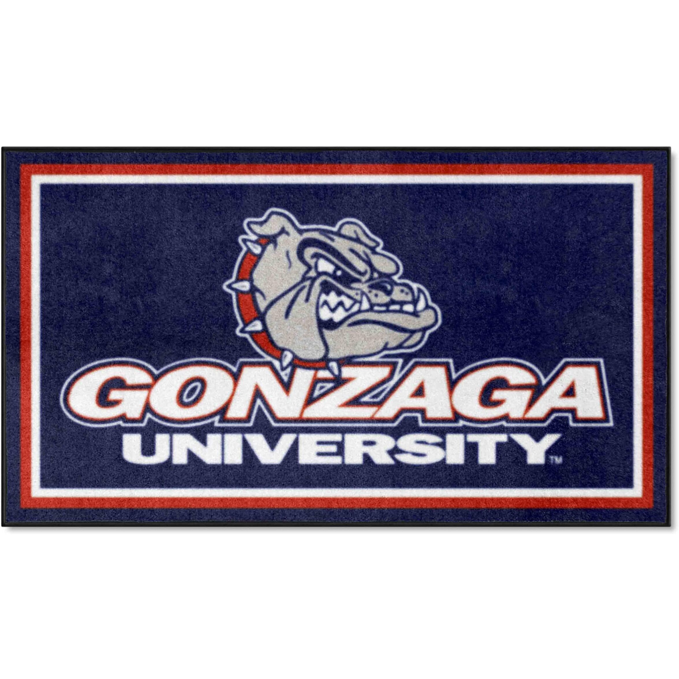 FANMATS 19744 NCAA Gonzaga Bulldogs 3ft. x 5ft. Plush Area Rug | Sports Fan Area Rug, Home Decor Rug and Tailgating Mat