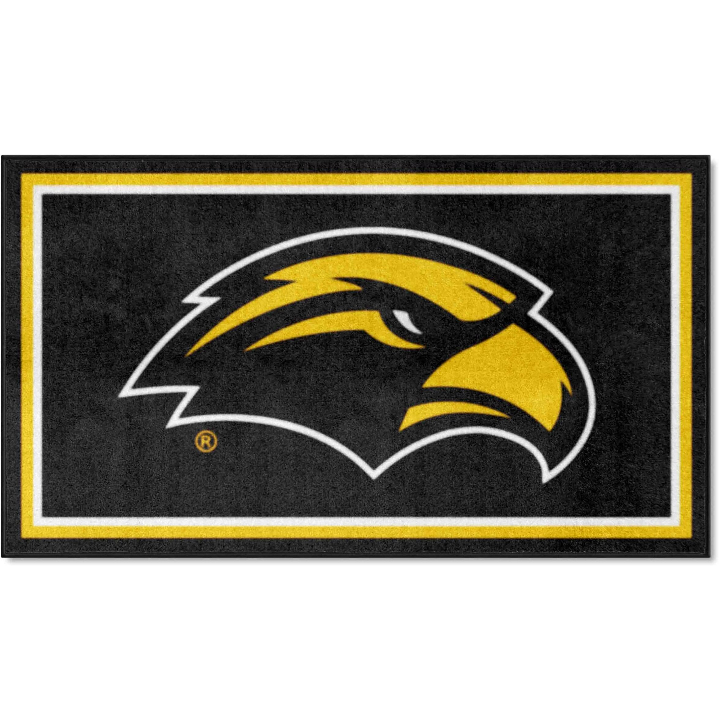 FANMATS 19786 NCAA Southern Miss Golden Eagles 3ft. x 5ft. Plush Area Rug | Sports Fan Area Rug, Home Decor Rug and Tailgating Mat