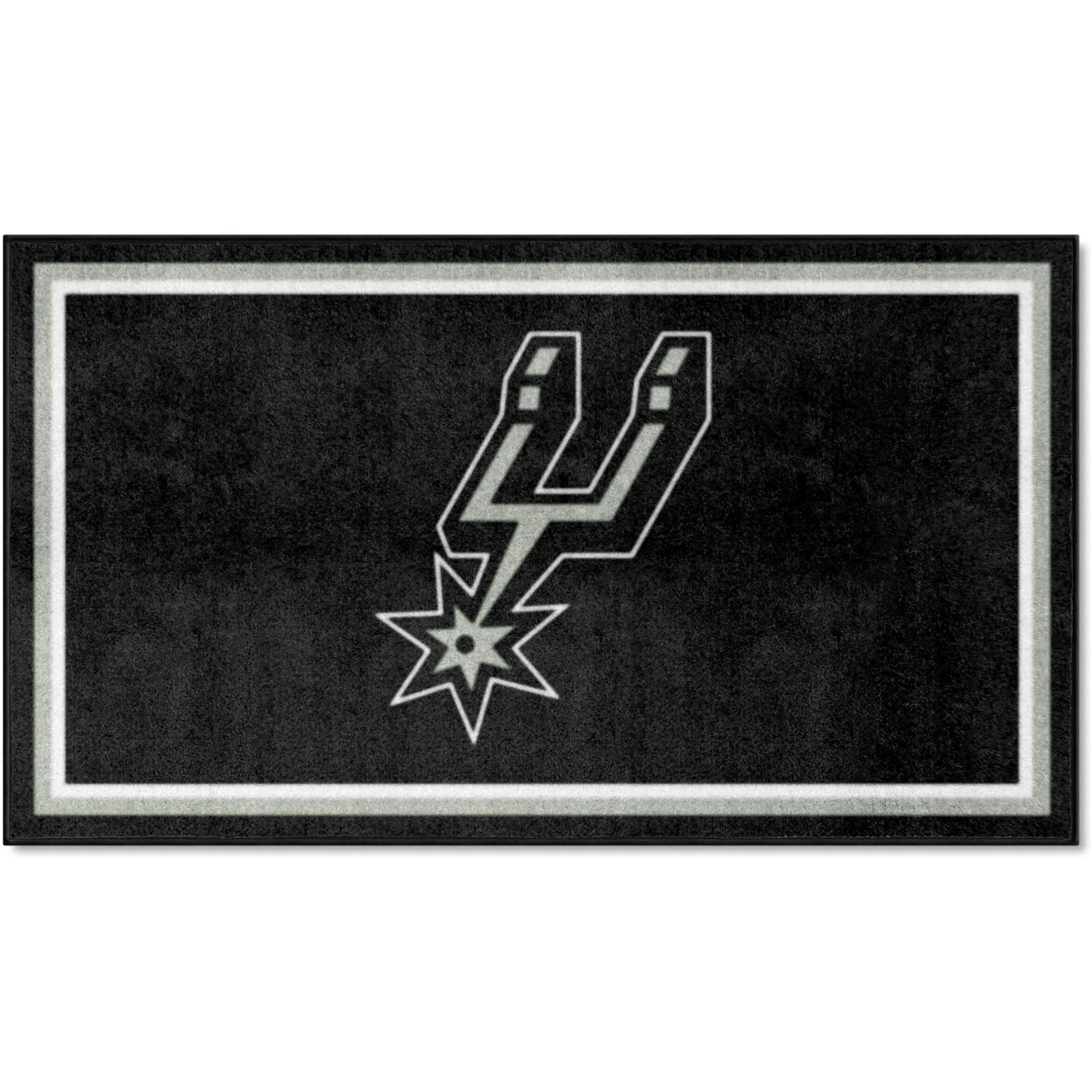 FANMATS 19853 NBA San Antonio Spurs 3ft. x 5ft. Plush Area Rug | Sports Fan Area Rug, Home Decor Rug and Tailgating Mat