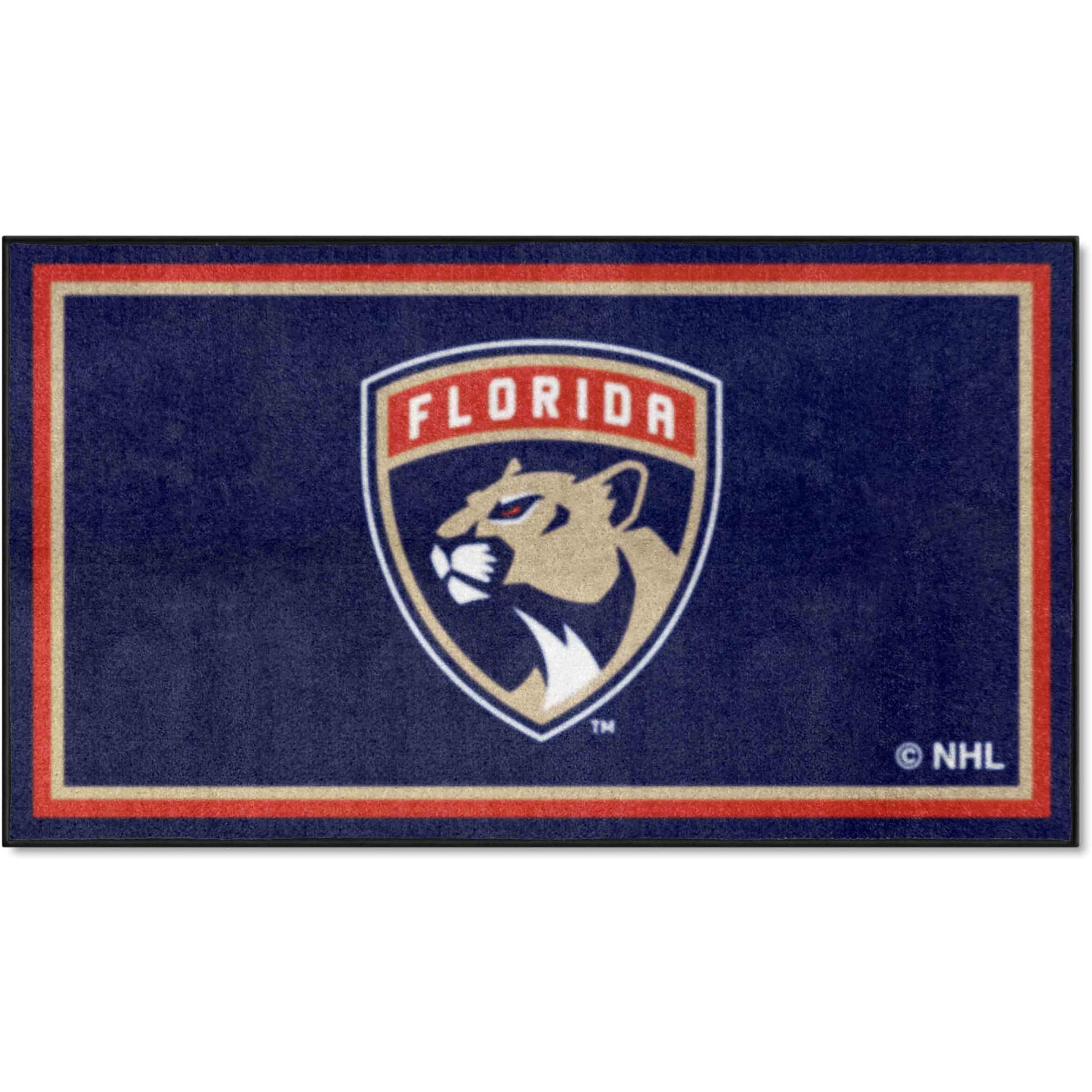 FANMATS 19905 NHL Florida Panthers 3ft. x 5ft. Plush Area Rug | Sports Fan Area Rug, Home Decor Rug and Tailgating Mat