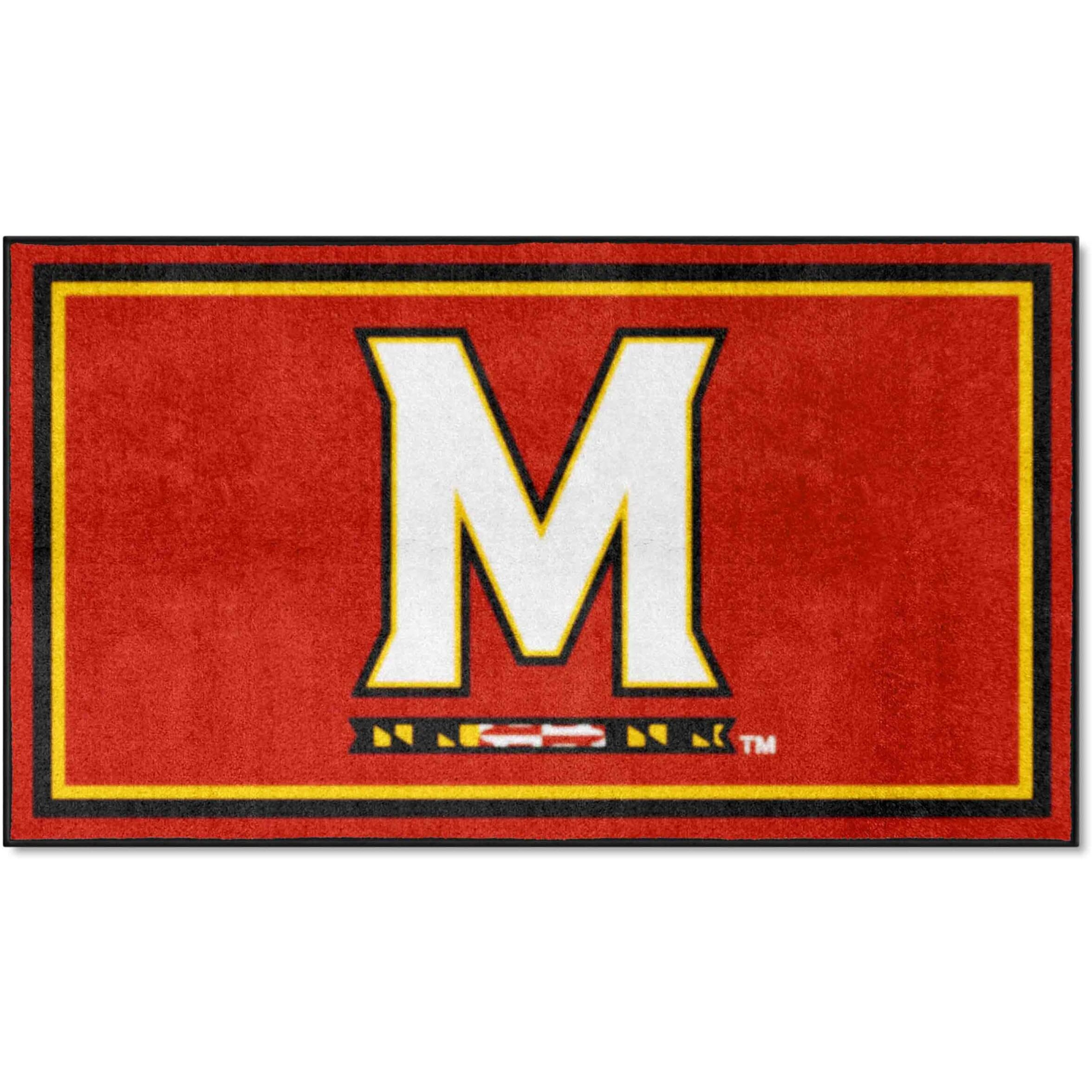 FANMATS 19774 NCAA Maryland Terrapins 3ft. x 5ft. Plush Area Rug | Sports Fan Area Rug, Home Decor Rug and Tailgating Mat