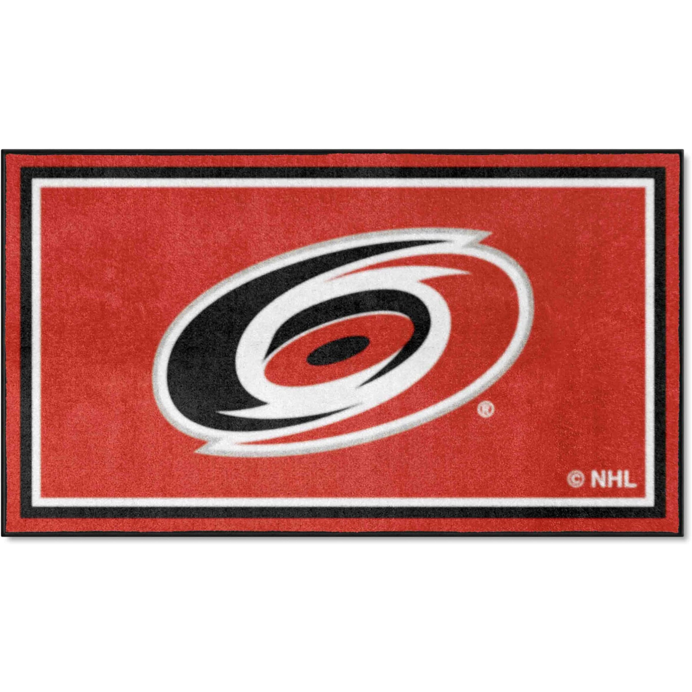 FANMATS 19898 NHL Carolina Hurricanes 3ft. x 5ft. Plush Area Rug | Sports Fan Area Rug, Home Decor Rug and Tailgating Mat