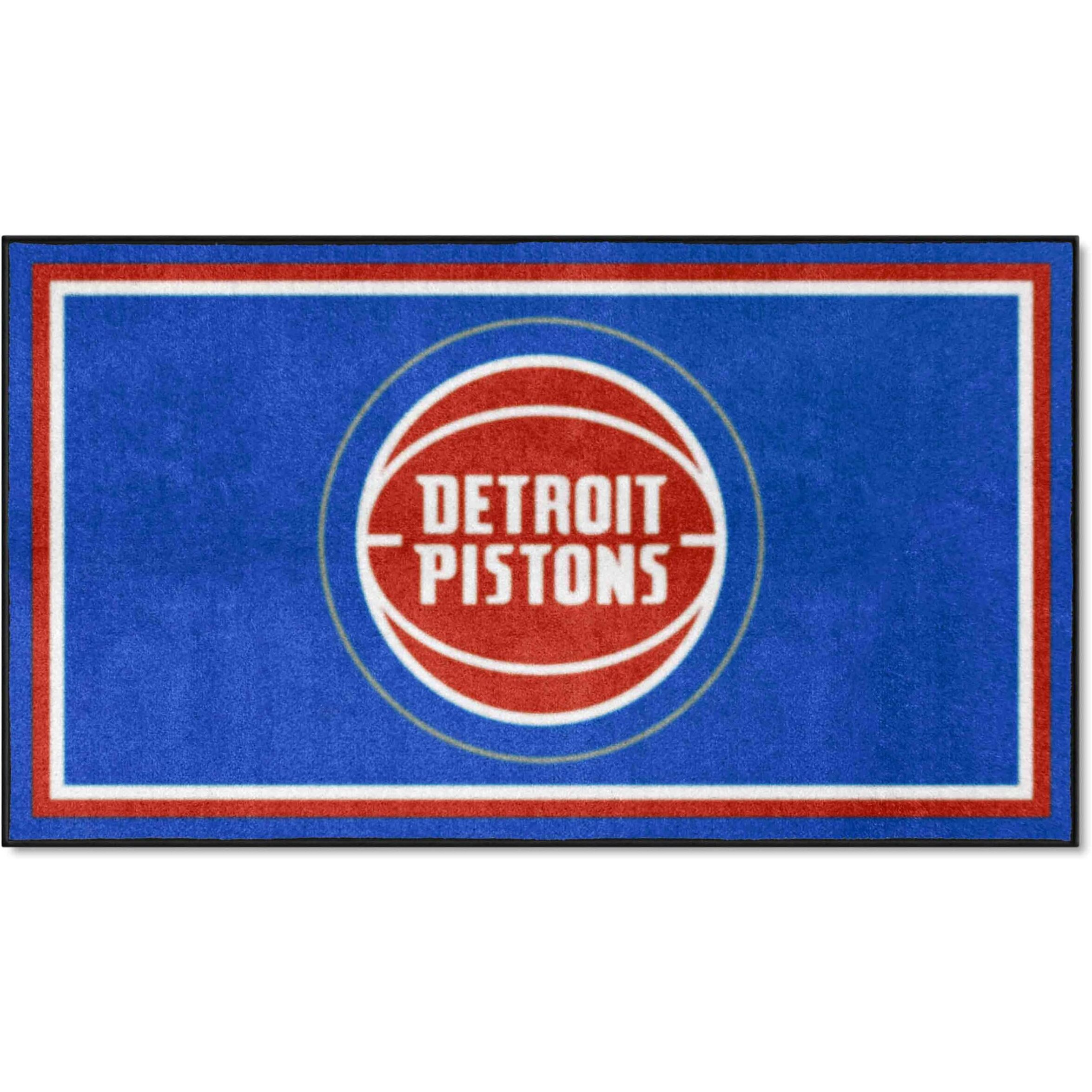 FANMATS 19835 NBA Detroit Pistons 3ft. x 5ft. Plush Area Rug | Sports Fan Area Rug, Home Decor Rug and Tailgating Mat