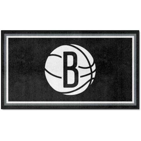 FANMATS 19829 NBA Brooklyn Nets 3ft. x 5ft. Plush Area Rug | Sports Fan Area Rug, Home Decor Rug and Tailgating Mat