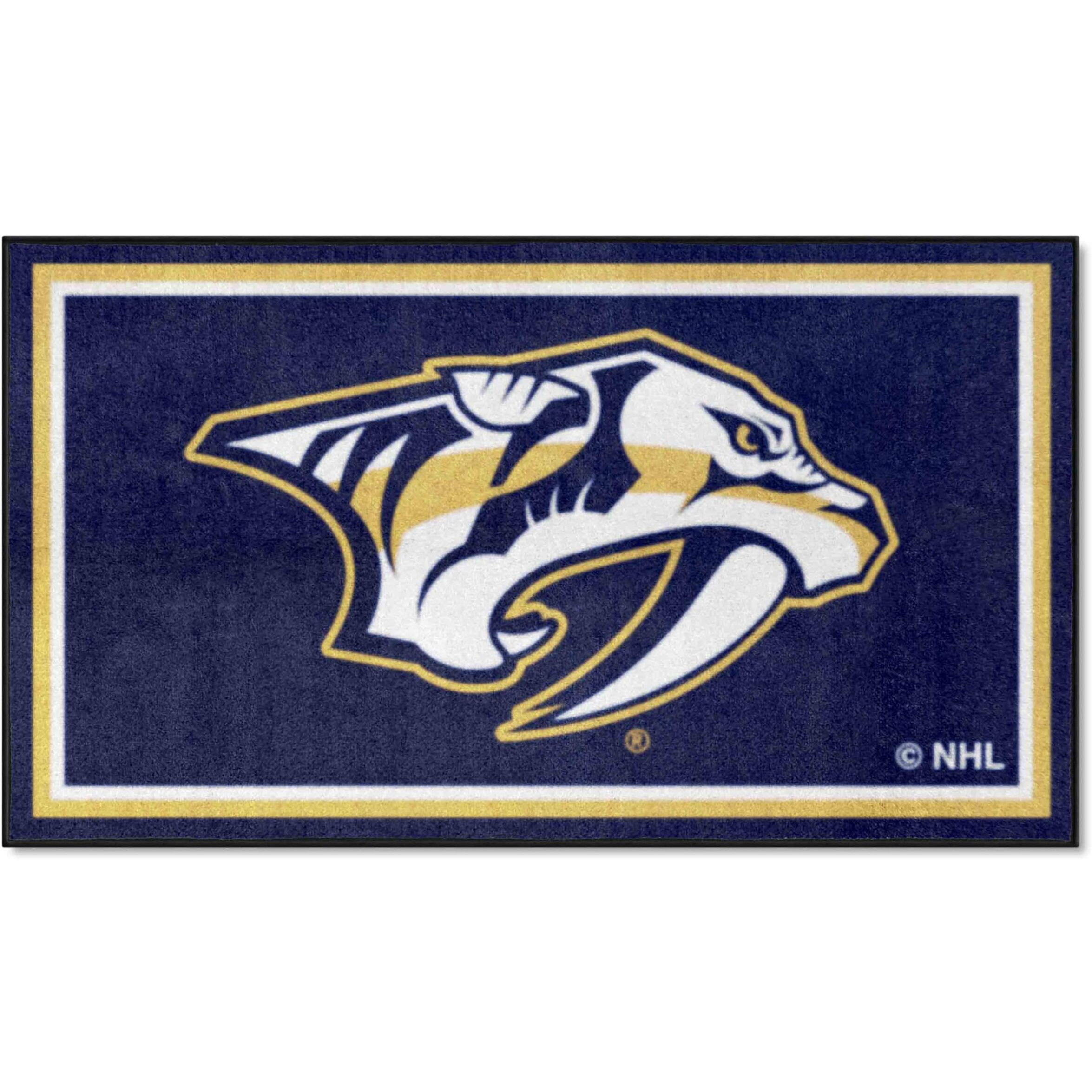 FANMATS 19909 NHL Nashville Predators 3ft. x 5ft. Plush Area Rug | Sports Fan Area Rug, Home Decor Rug and Tailgating Mat