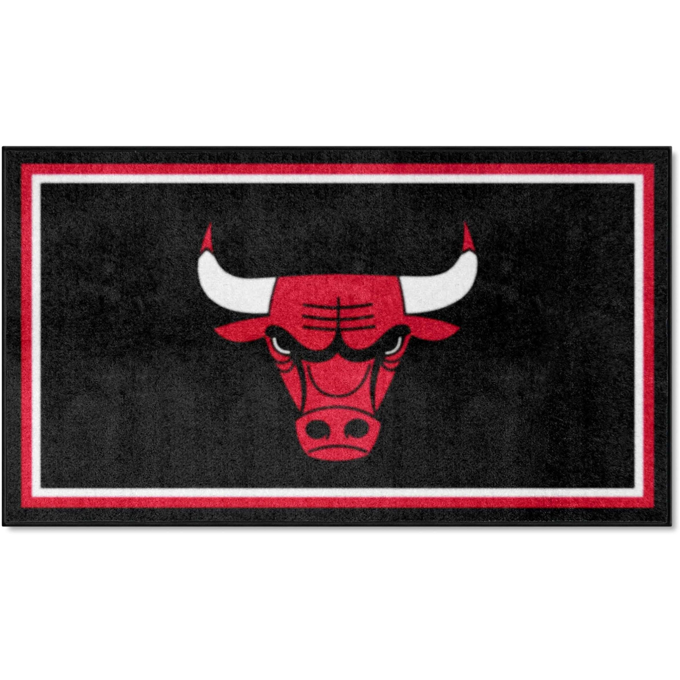 FANMATS 19831 NBA Chicago Bulls 3ft. x 5ft. Plush Area Rug | Sports Fan Area Rug, Home Decor Rug and Tailgating Mat