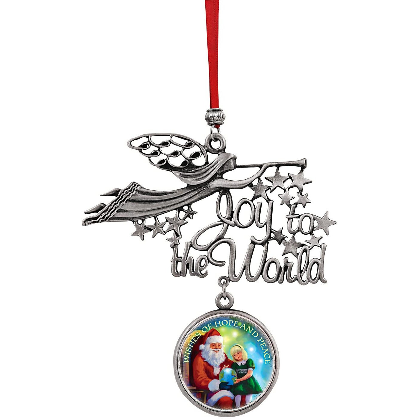 American Coin Treasures Joy to The World Santa Wishes of Hope & Peace JFK Half Dollar Ornament