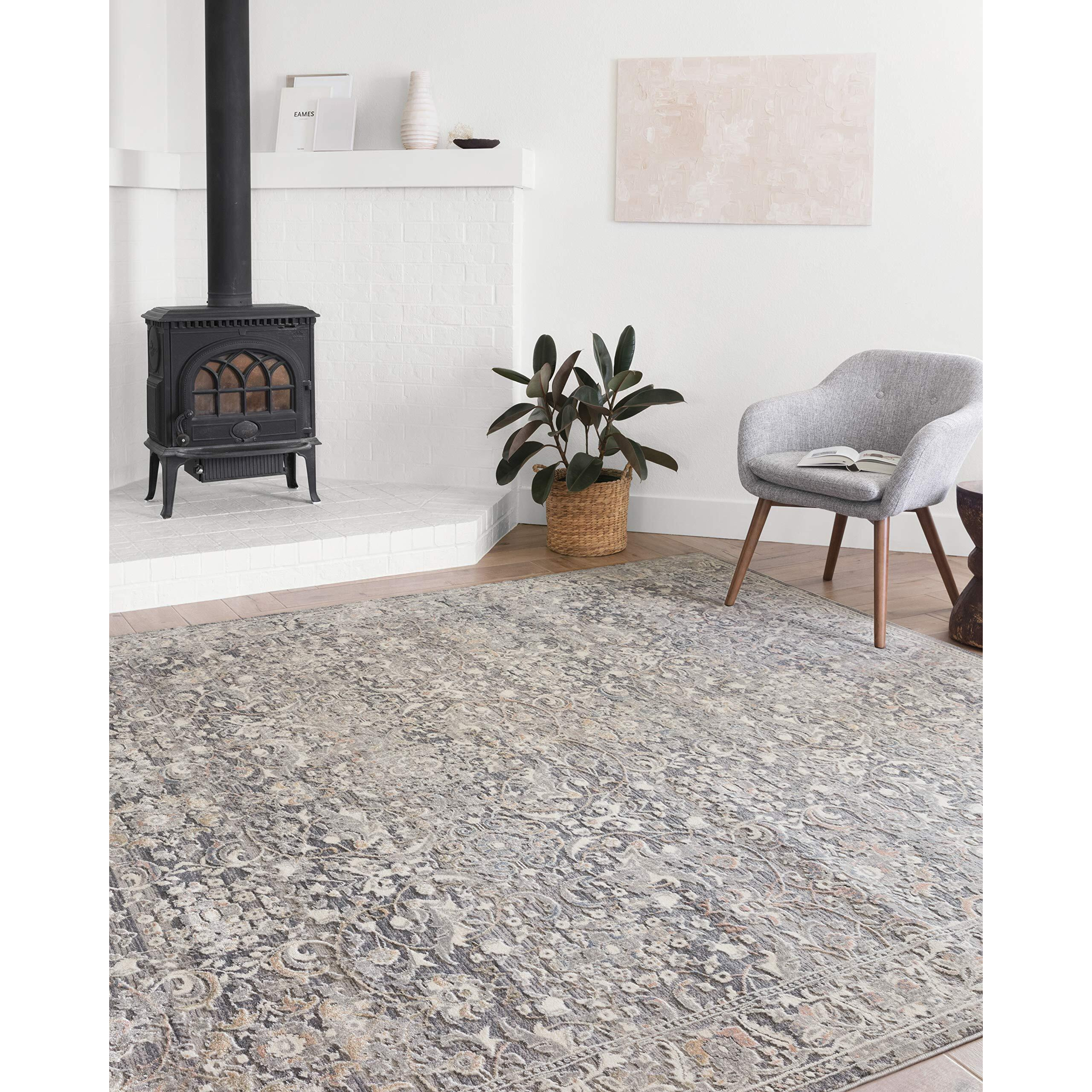 Loloi II Lucia Collection LUC-04 Grey/Mist 6'-8" x 8'-8" Area Rug