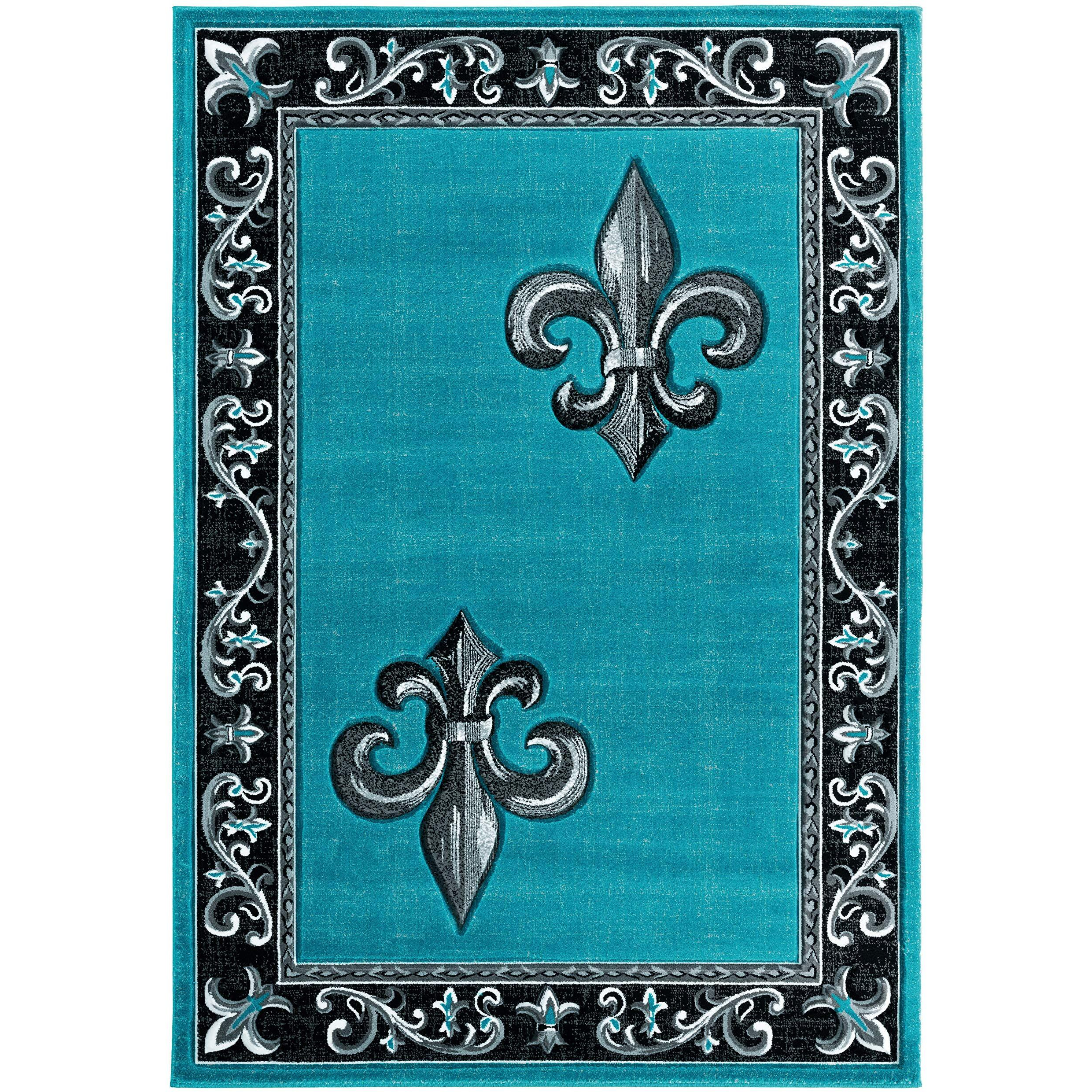 United Weavers of America Bristol Lilium Turquoise Area Rug, 7'10" x 10'6"