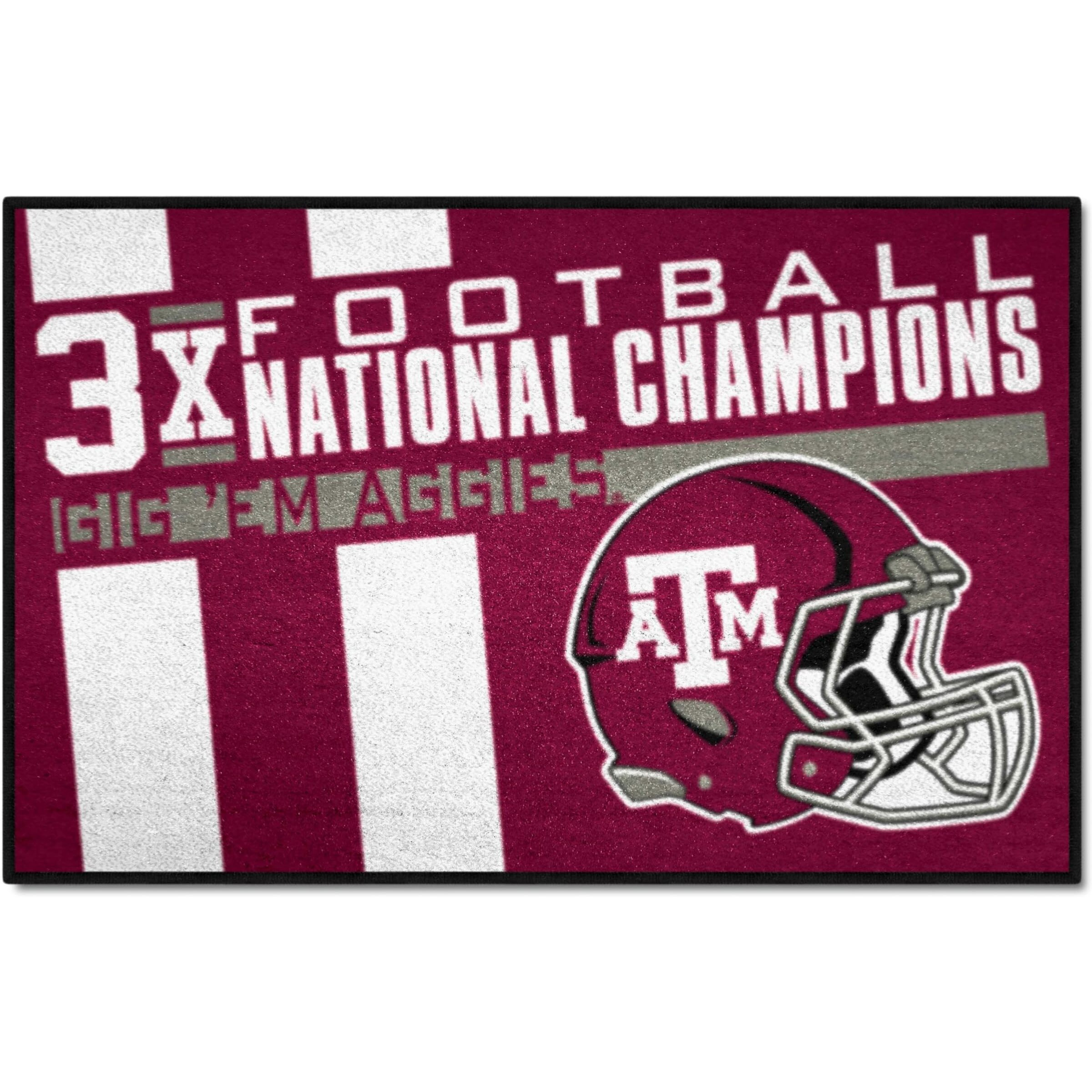 FANMATS 25947 NCAA - Texas A&M Aggies Dynasty Starter Mat Accent Rug - 19in. x 30in. | Sports Fan Home Decor Rug and Tailgating Mat