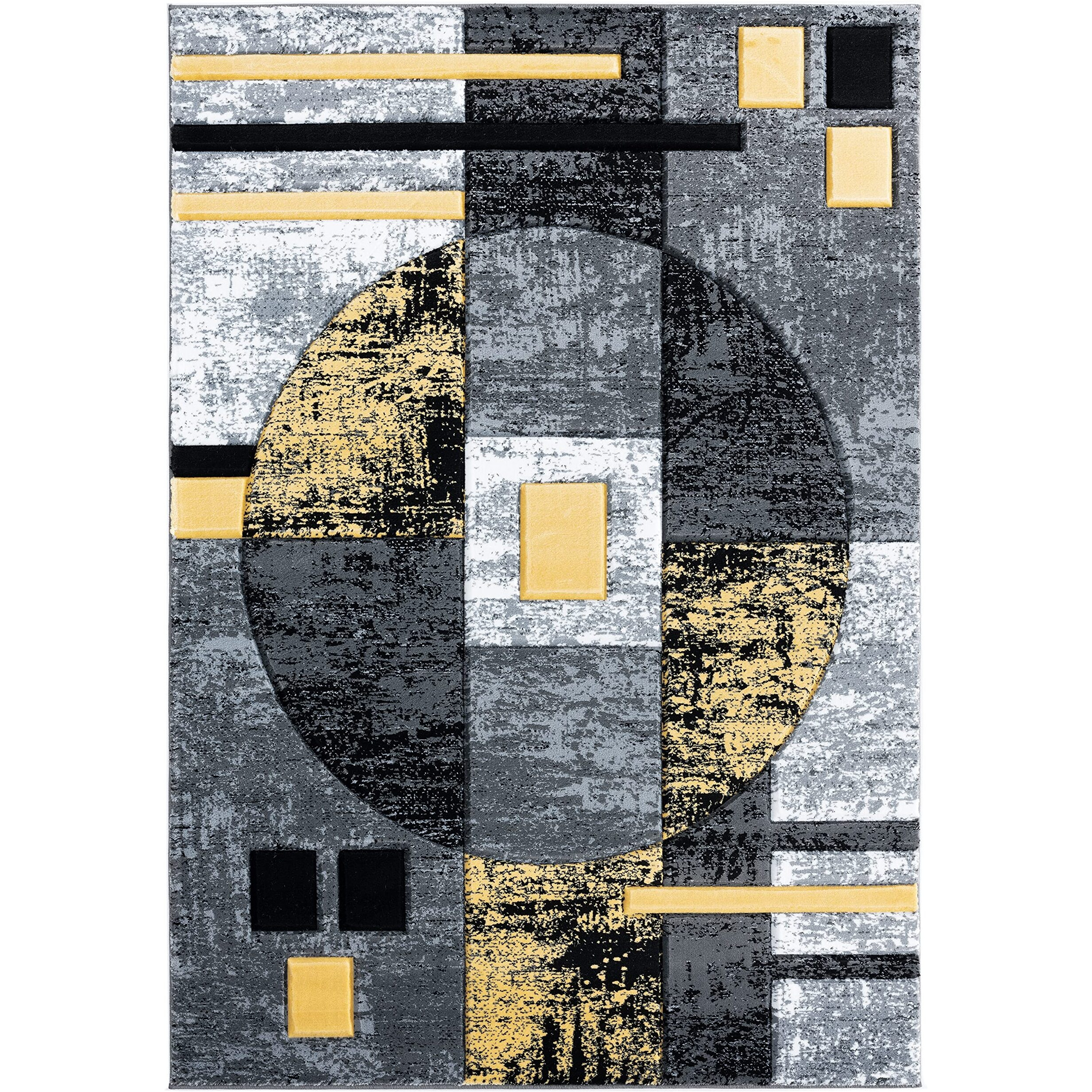 United Weavers of America Bristol Epsilon Yellow Mat Rug, 2'7" x 4'2"