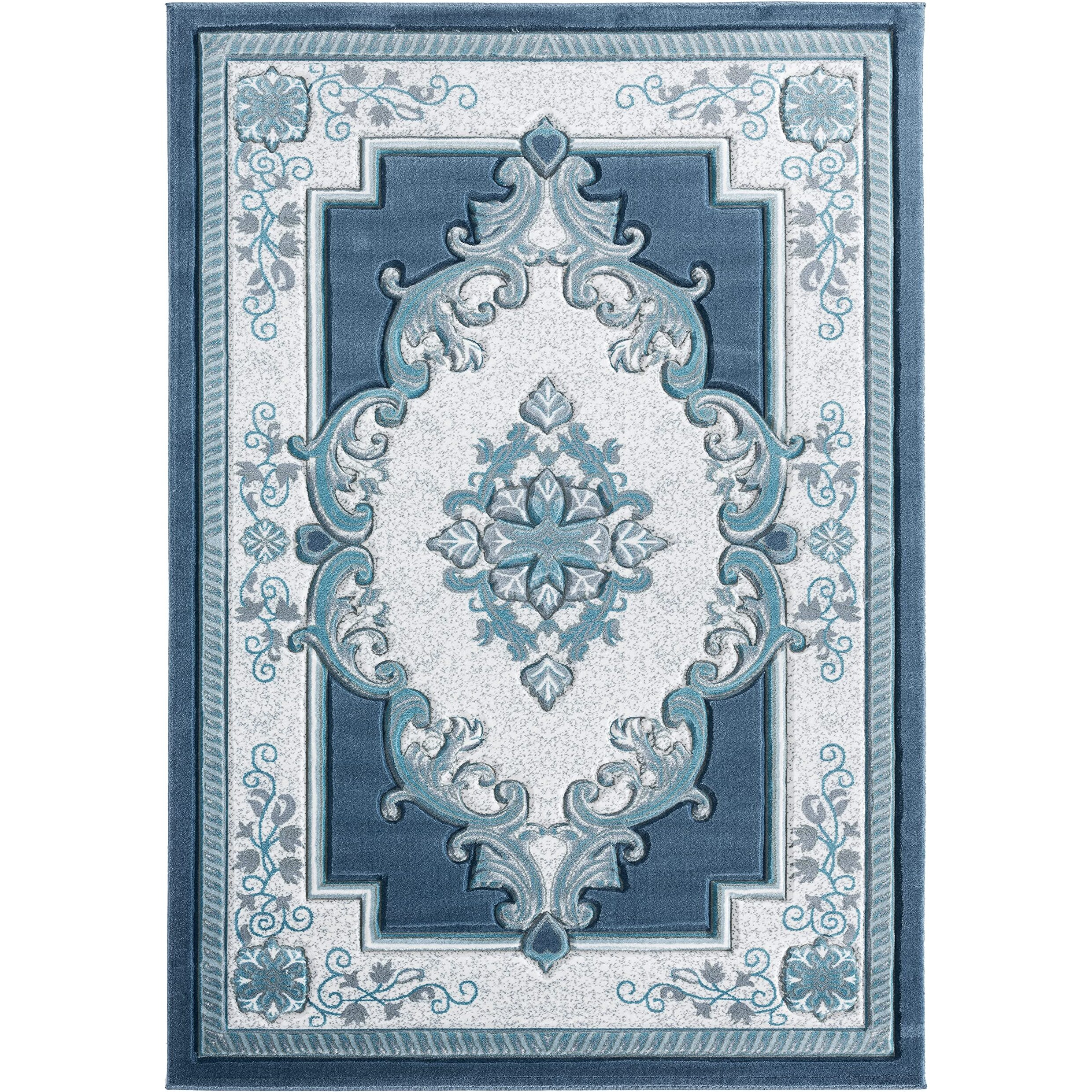 United Weavers of America Bristol Fallon Aqua Area Rug, 7'10" x 10'6"