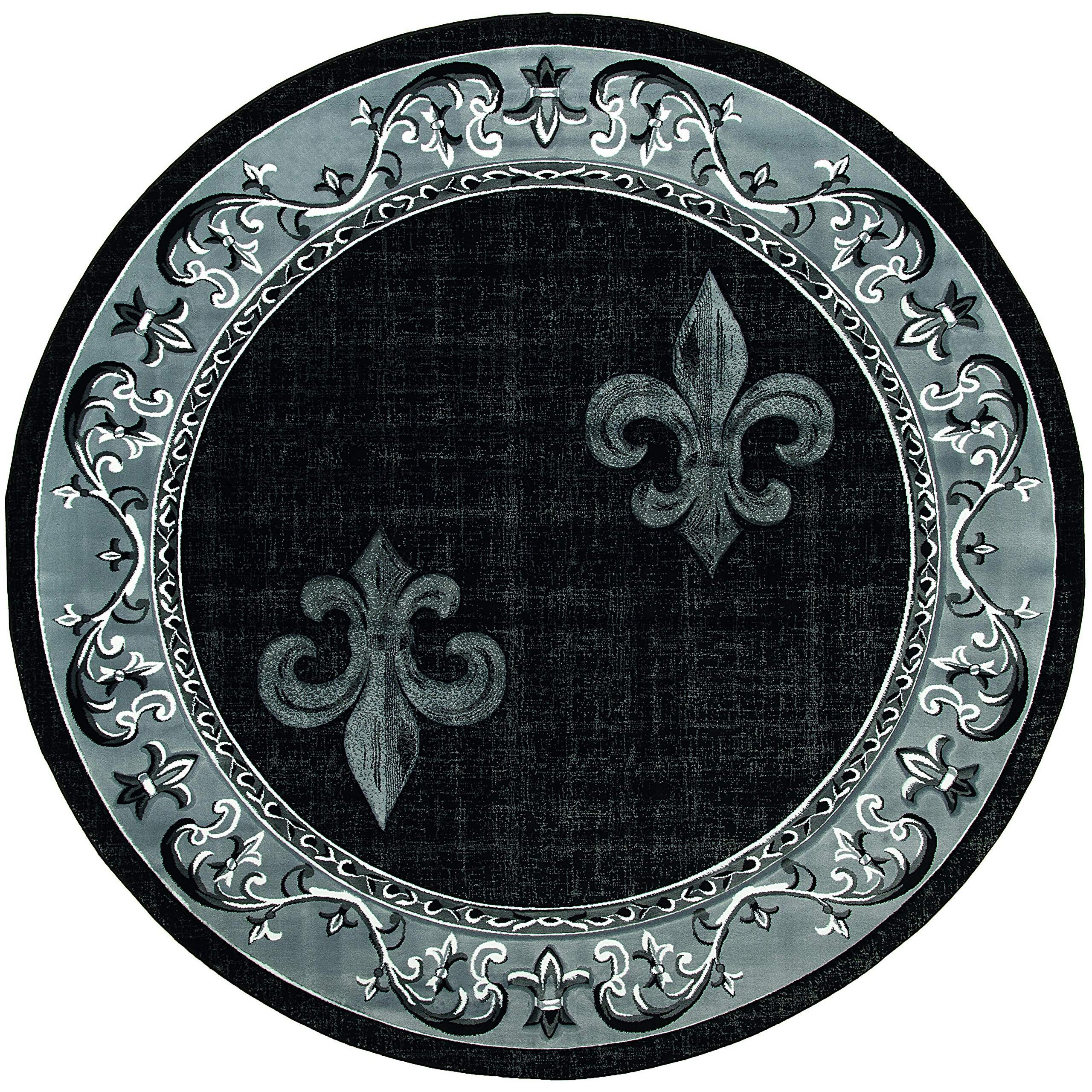 United Weavers of America Bristol Lilium Grey Round Rug, 7'10"