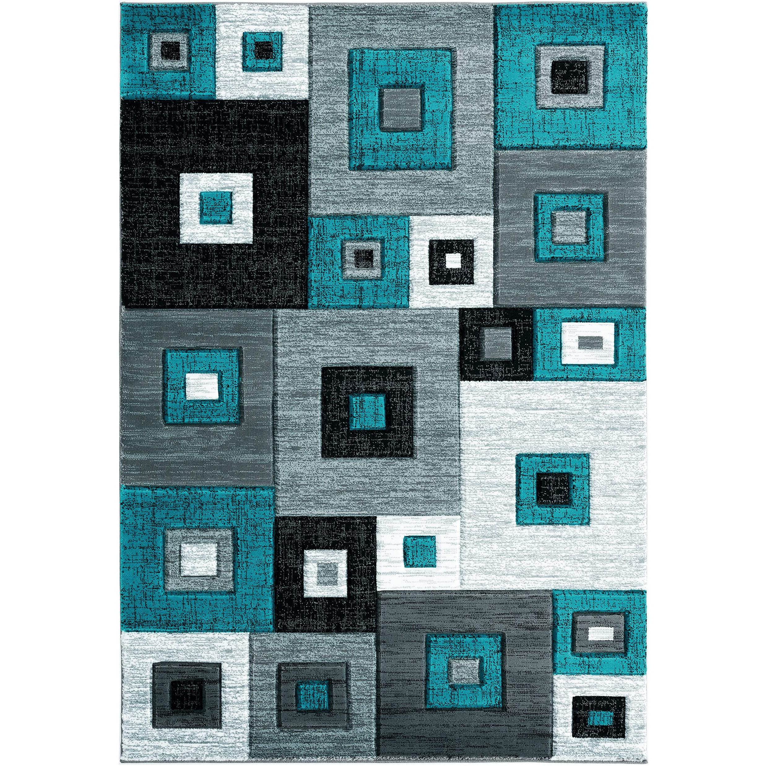 United Weavers of America Bristol Cicero Turquoise Mat Rug, 2'7" x 4'2"